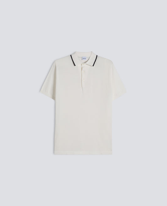 POLO IN COTONE CON BOTTONI IN MADREPERLA-BIANCO-WHITE-BLANCO-WEISS-BLANC