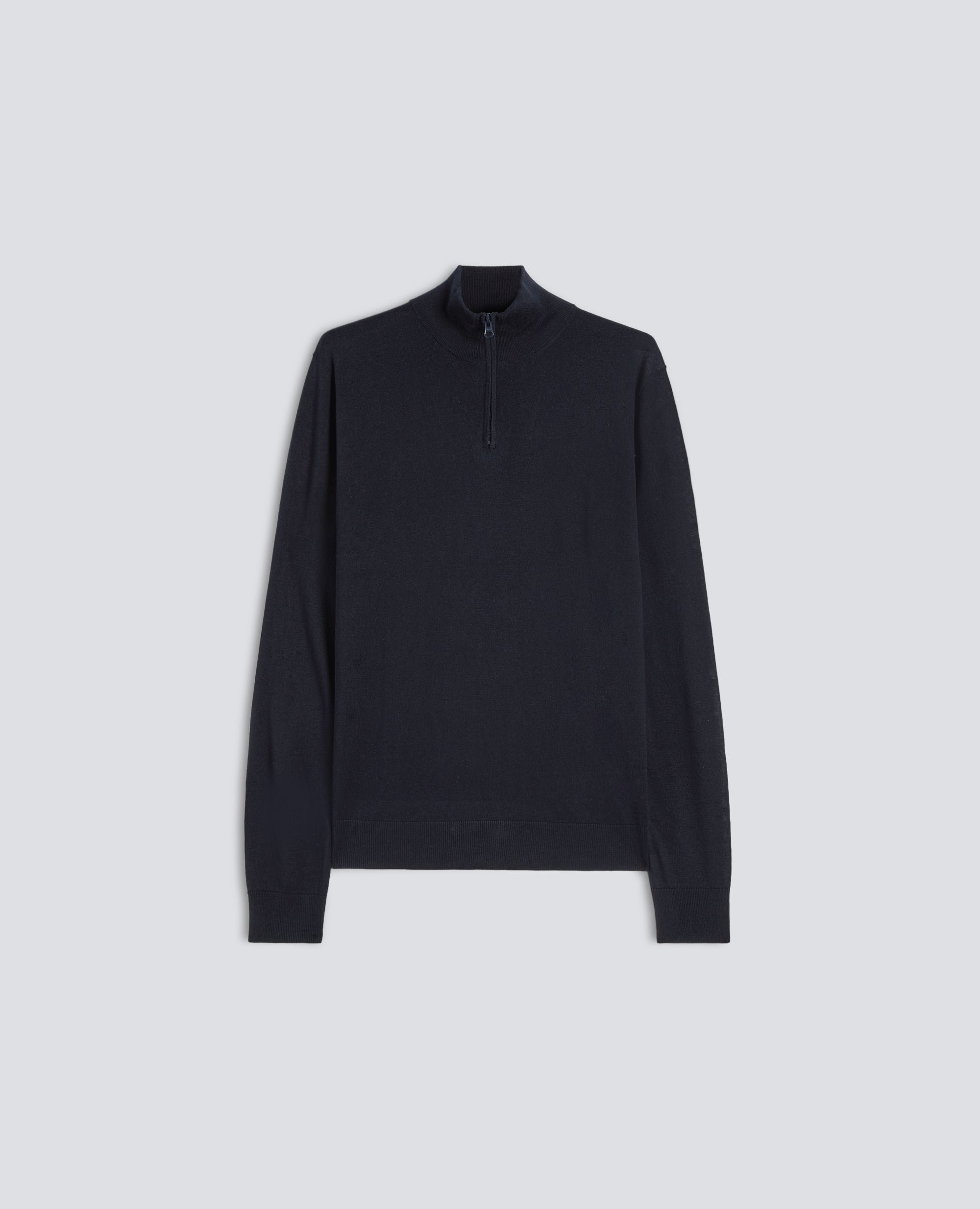 MAGLIA CON ZIP IN MISTO SETA-COTONE- CASHMERE-BLU BLACK-BLACK NAVY-BLU BLACK-BLU BLACK-BLU BLACK