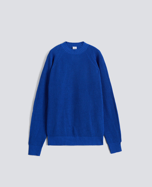 MAGLIA GIROCOLLO IN FILATO DI COTONE-BLUETTE-LIGHT BLUE-AZUL CLARO-HELLBLAU-BLEU