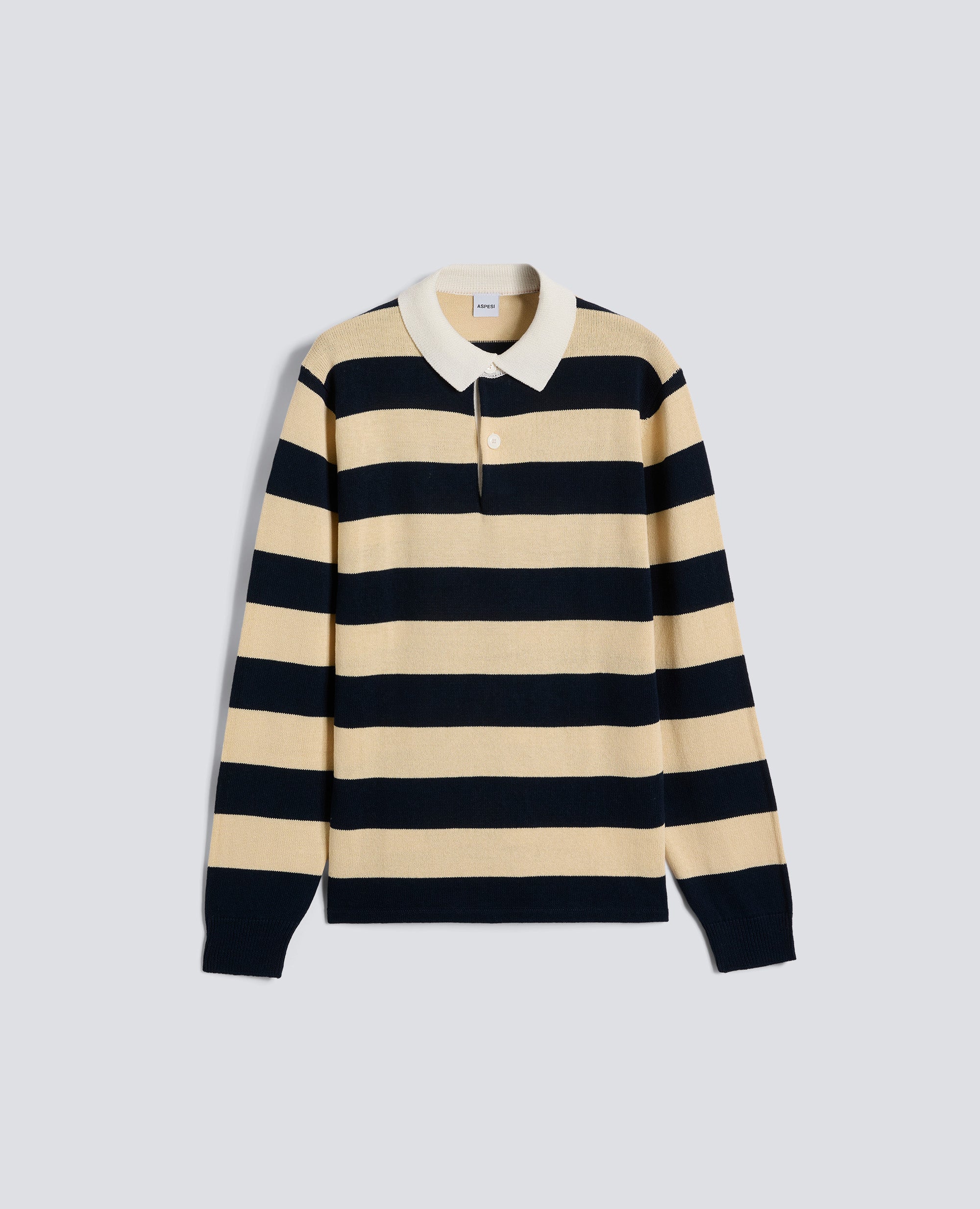 POLO A MANICHE LUNGHE IN FILATO DI COTONE-CORDA/BLU-CORDA/BLU-CORDA/BLU-CORDA/BLU-CORDA/BLU