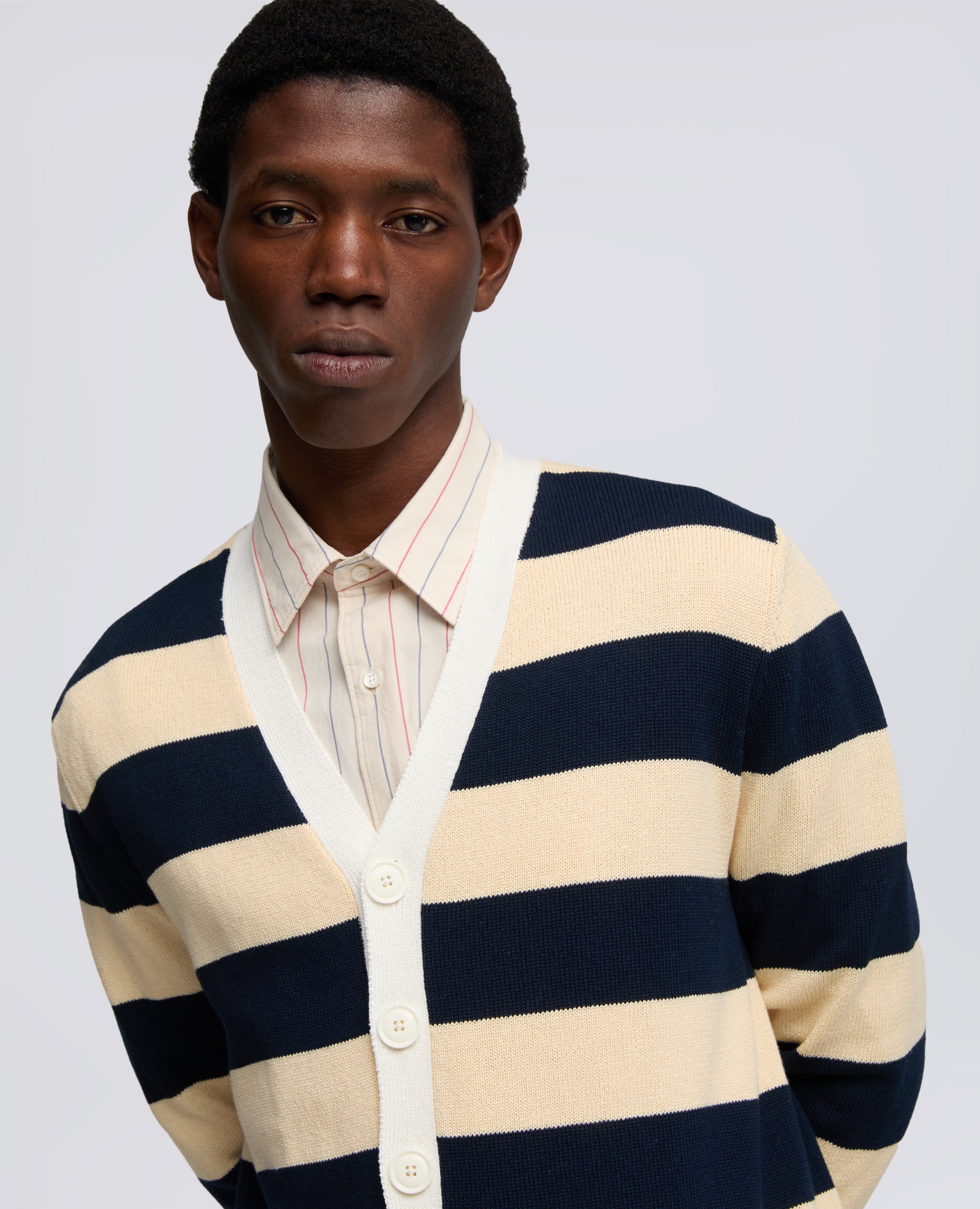 CARDIGAN IN FILATO DI COTONE-CORDA/BLU-CORDA/BLU-CORDA/BLU-CORDA/BLU-CORDA/BLU