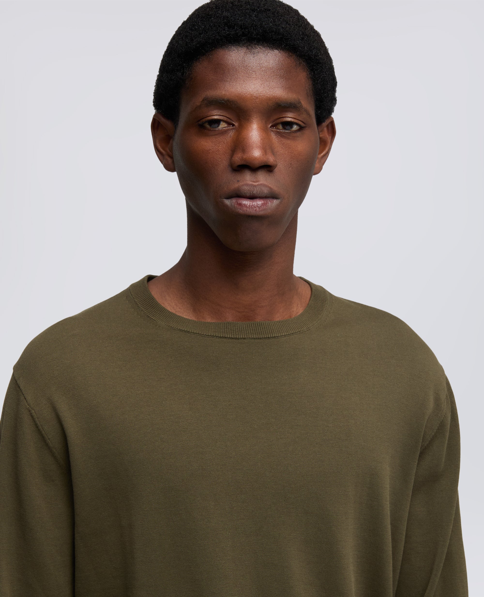 MAGLIA GIROCOLLO IN COTONE-MILITARE-MILITARY-MILITAR-MILITAR-MILITAIRE