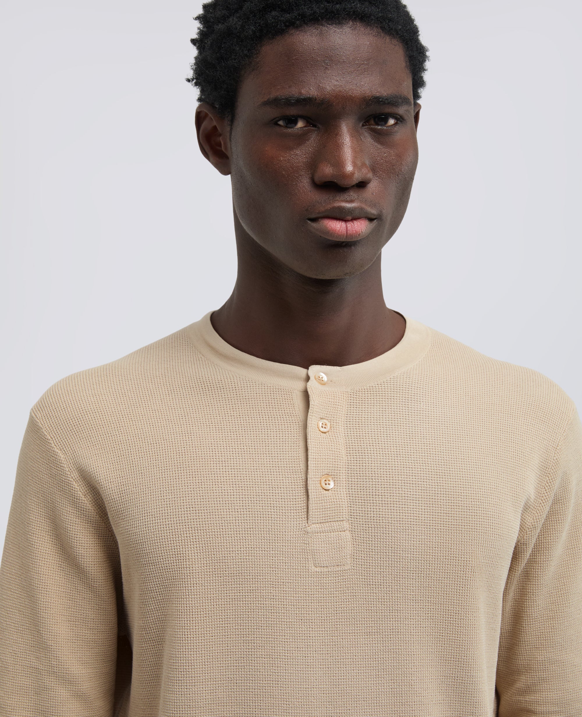 MAGLIA GIROCOLLO IN COTONE-SABBIA-SAND-ARENA-SAND-SABLE