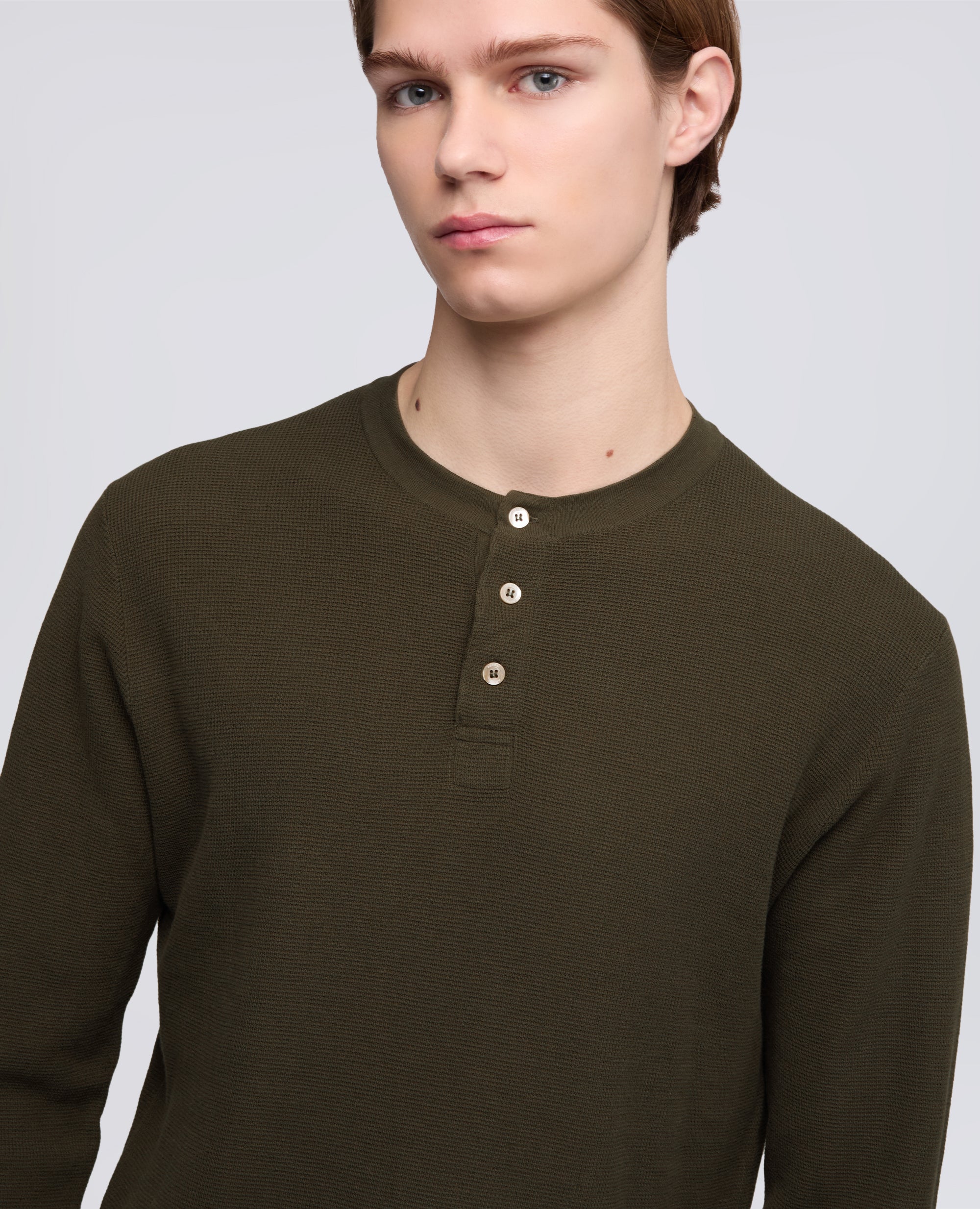 MAGLIA GIROCOLLO IN COTONE-MILITARE-MILITARY-MILITAR-MILITAR-MILITAIRE