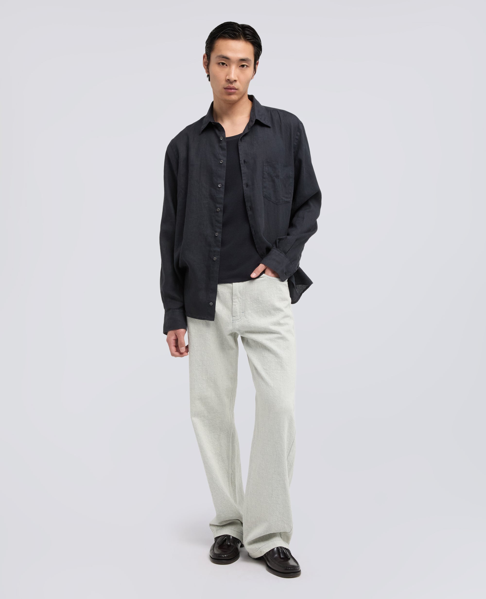 CANOTTA IN FILATO DI PURO COTONE-NAVY-NAVY-AZUL MARINO-NAVY-NAVY