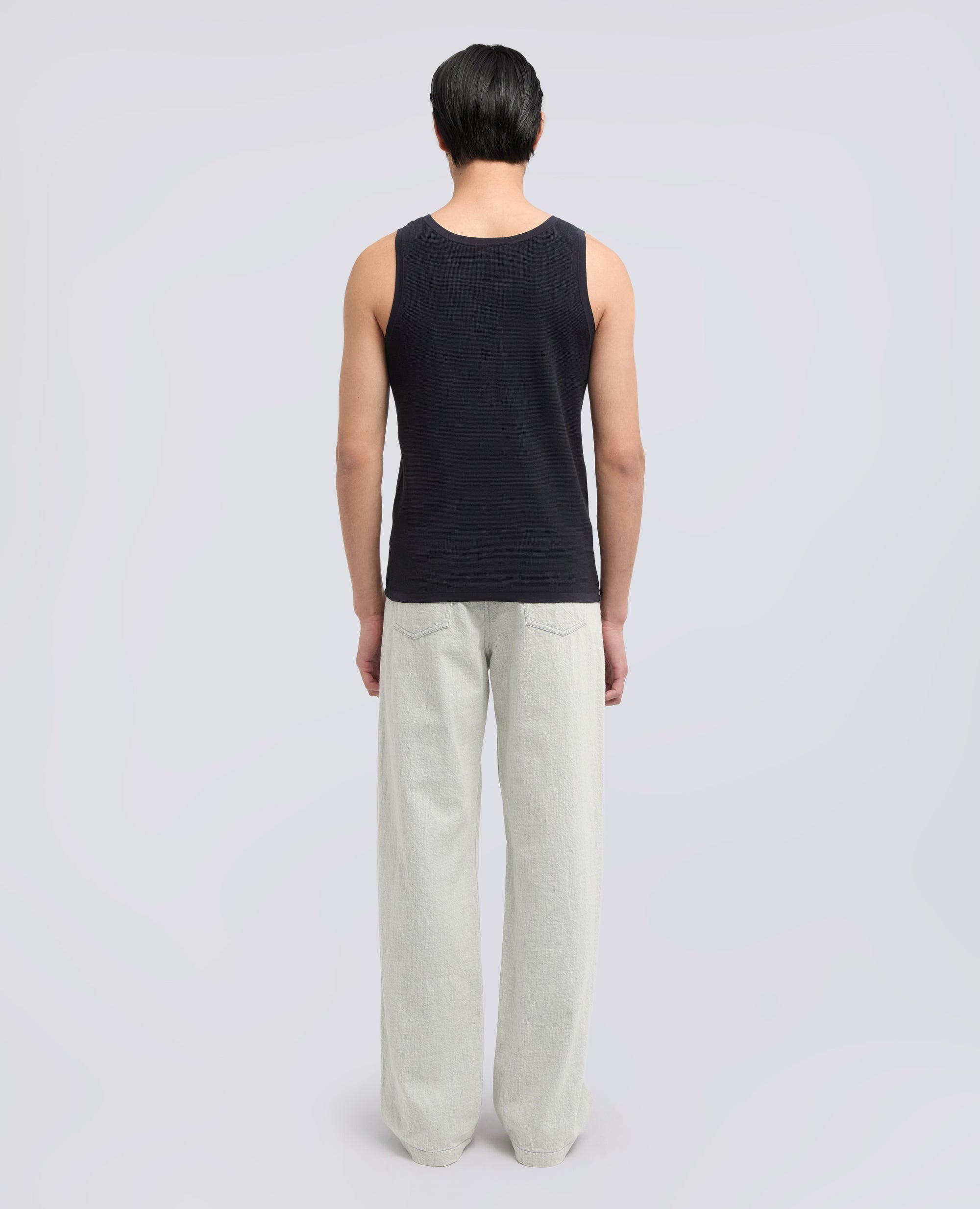 CANOTTA IN FILATO DI PURO COTONE-NAVY-NAVY-AZUL MARINO-NAVY-NAVY