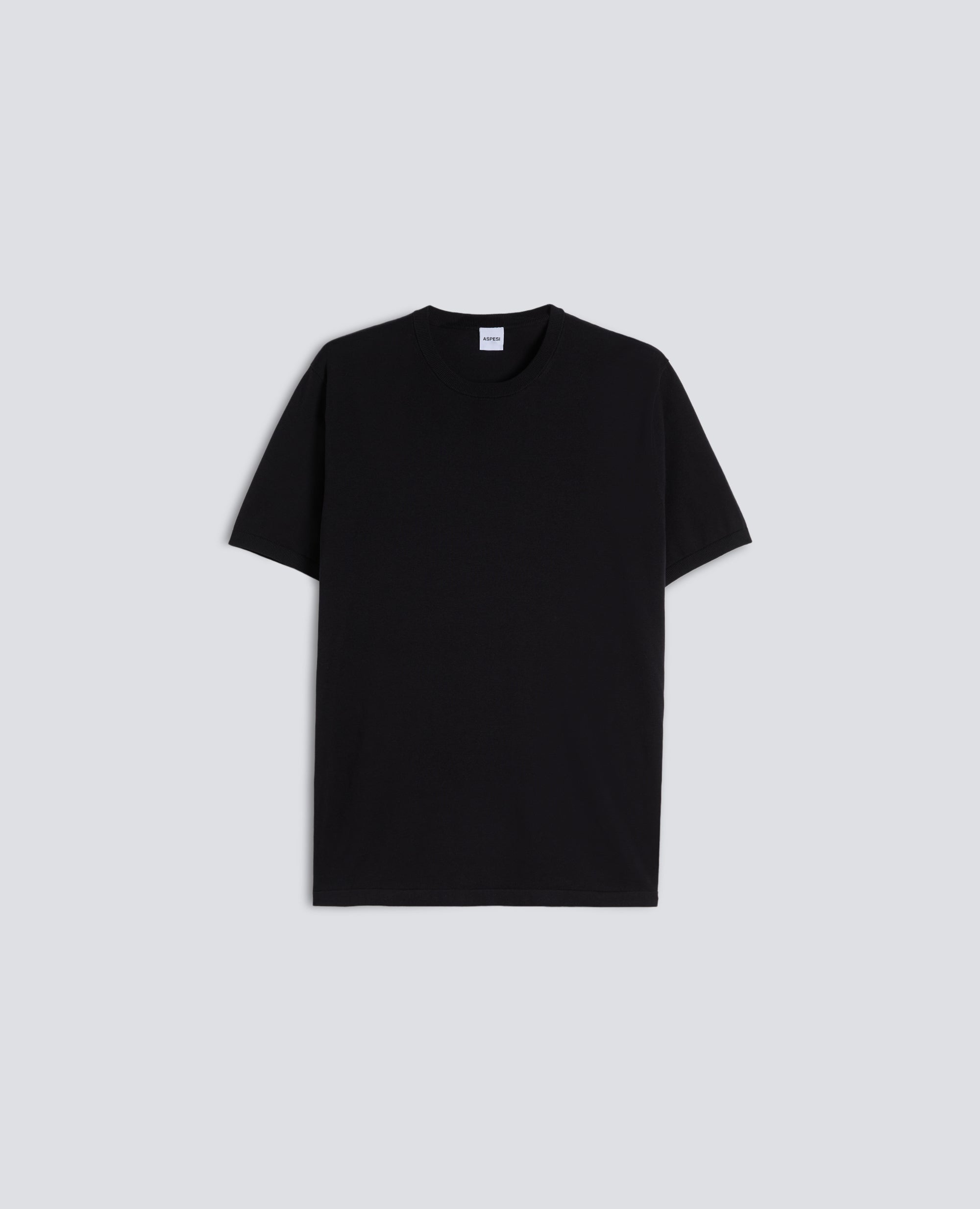T-SHIRT IN COTONE-NERO-BLACK-NEGRO-SCHWARZ-NOIR