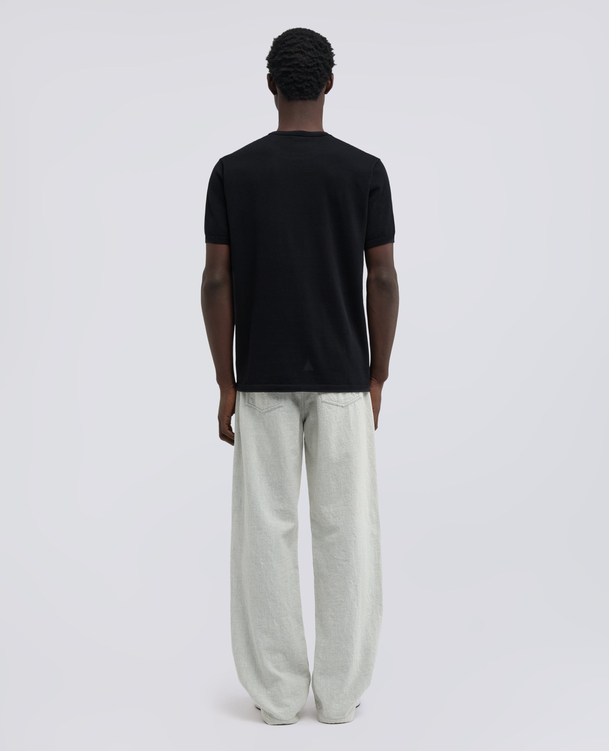 T-SHIRT IN COTONE-NERO-BLACK-NEGRO-SCHWARZ-NOIR