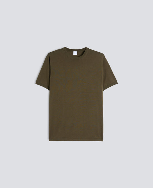 T-SHIRT IN COTONE-MILITARE-MILITARY-MILITAR-MILITAR-MILITAIRE