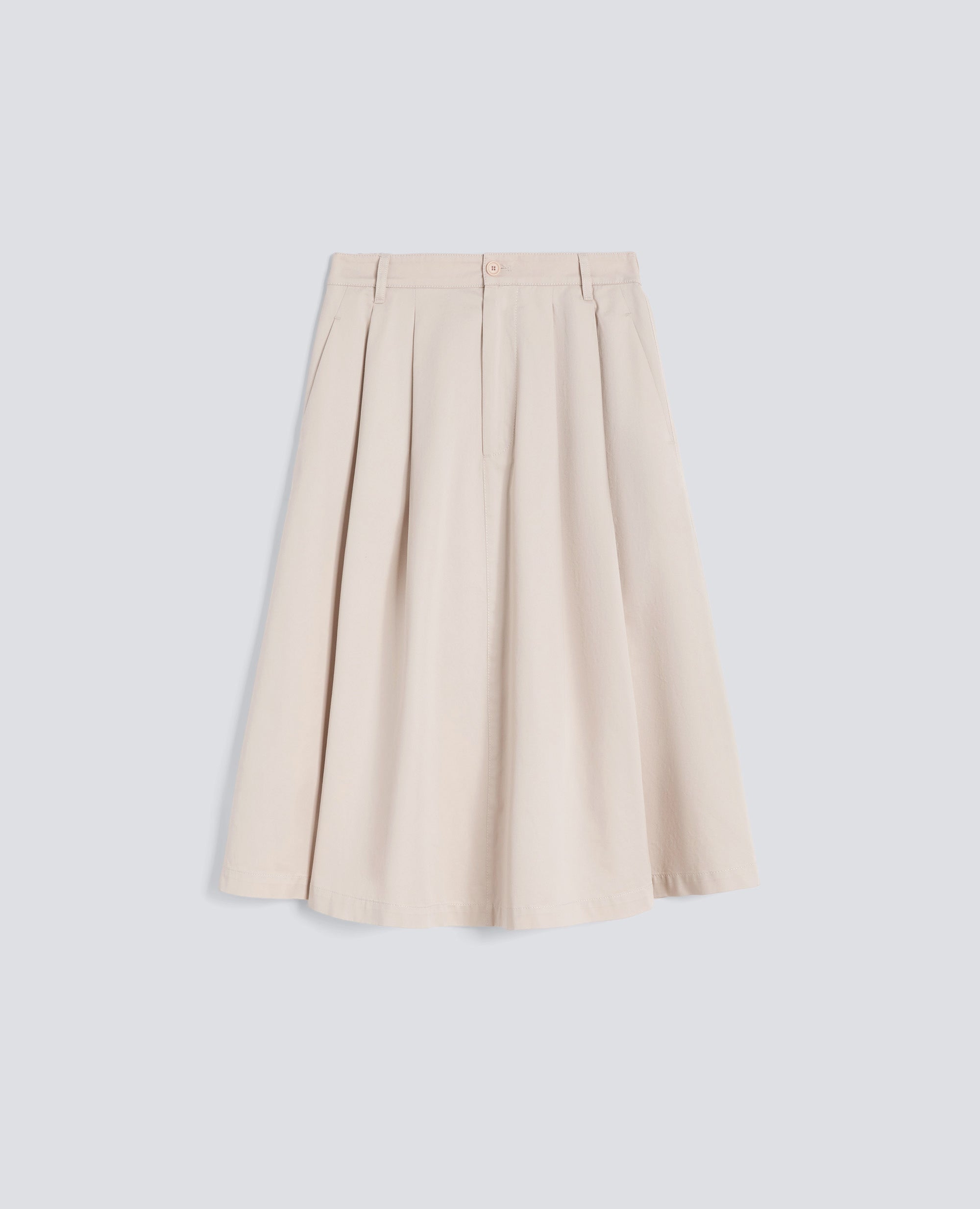 Gonna in extra fine twill di cotone - AA Capsule Collection-GESSO-CHALK-GESSO-GESSO-GESSO