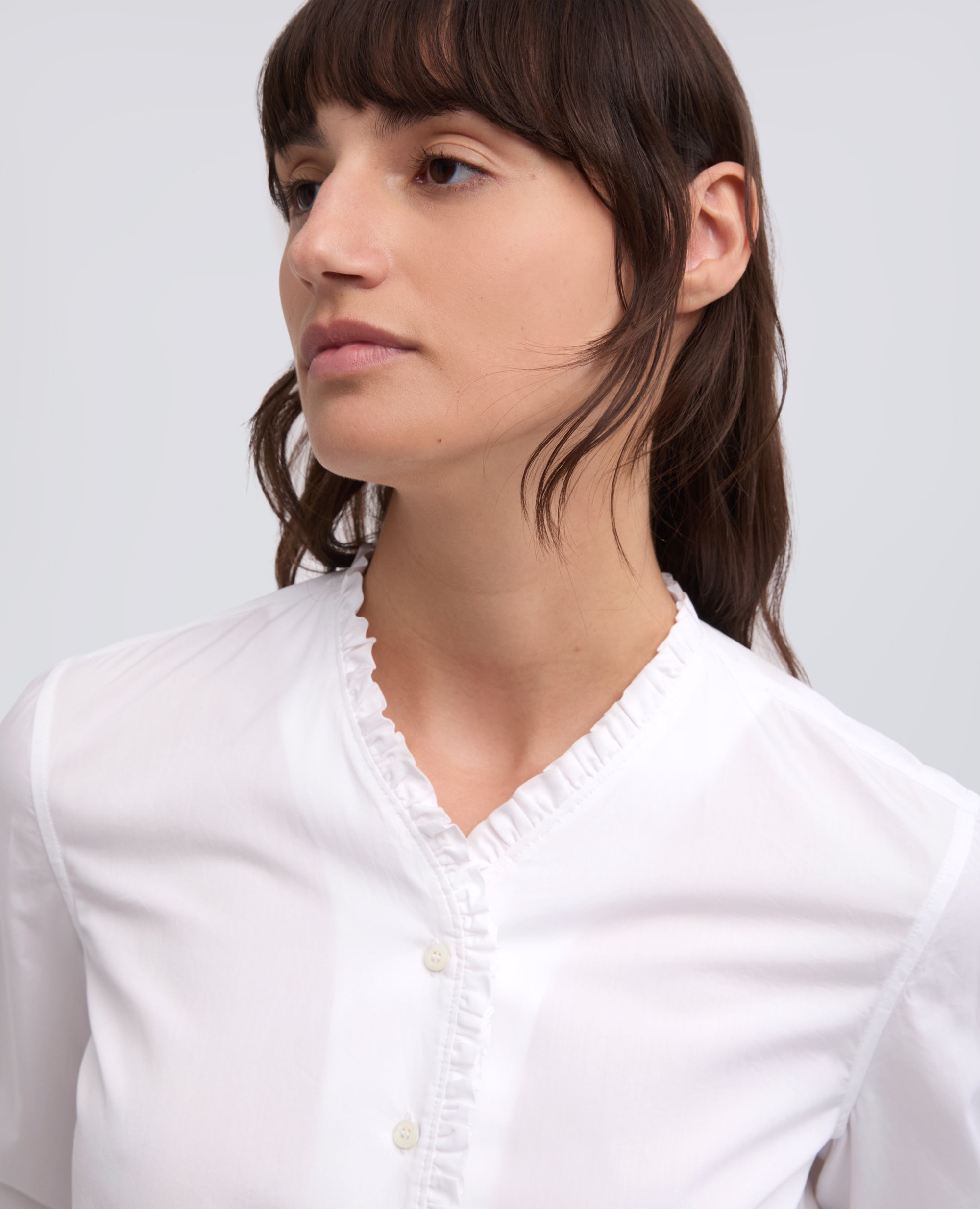 Camicia in popeline cotone tinto pezza - AA Capsule Collection-BIANCO-WHITE-BLANCO-WEISS-BLANC