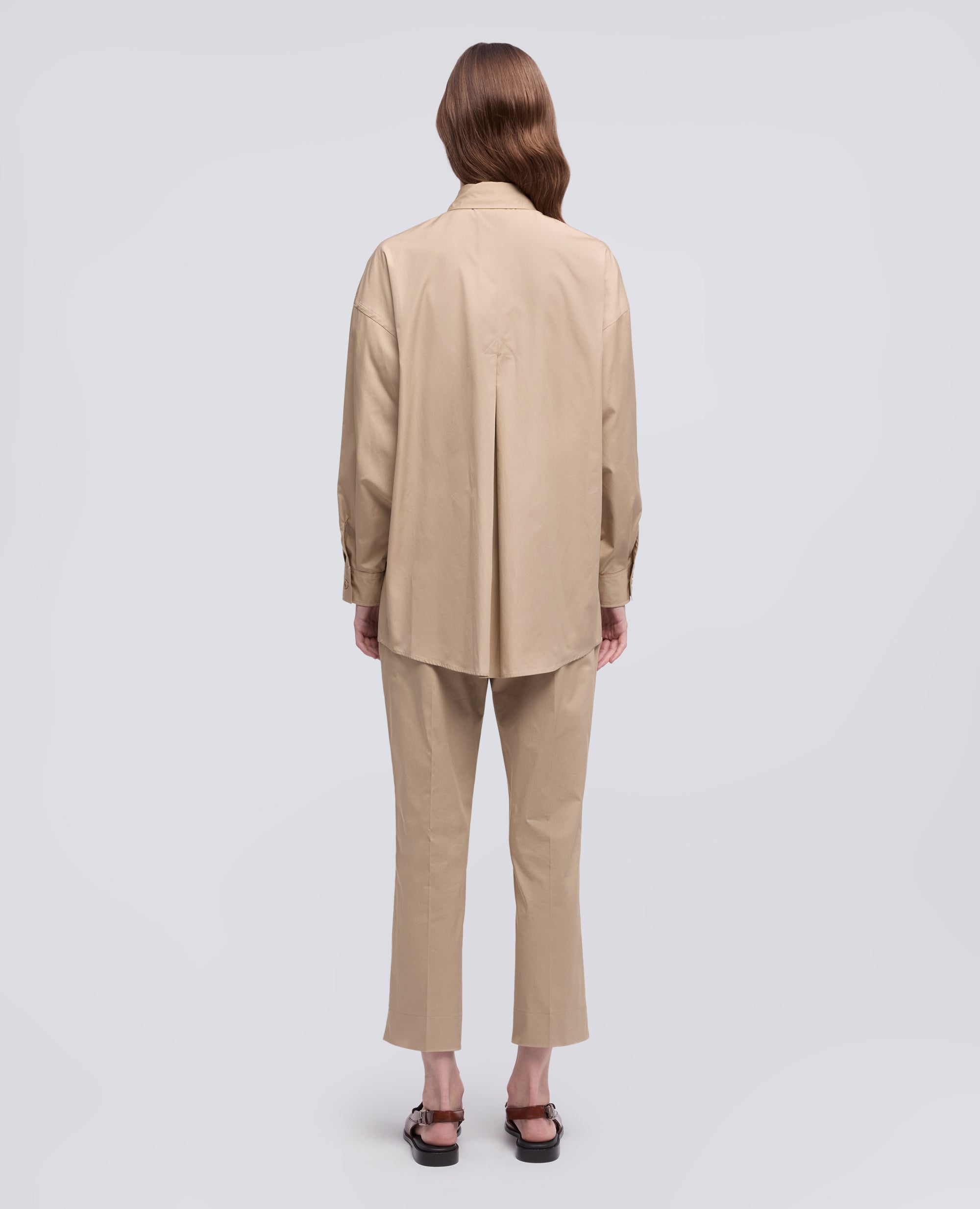 Camicia in popeline cotone tinto pezza - AA Capsule Collection-COLONIALE-COLONIAL BEIGE-COLONIAL-KOLONIALBEIGE-COLONIAL