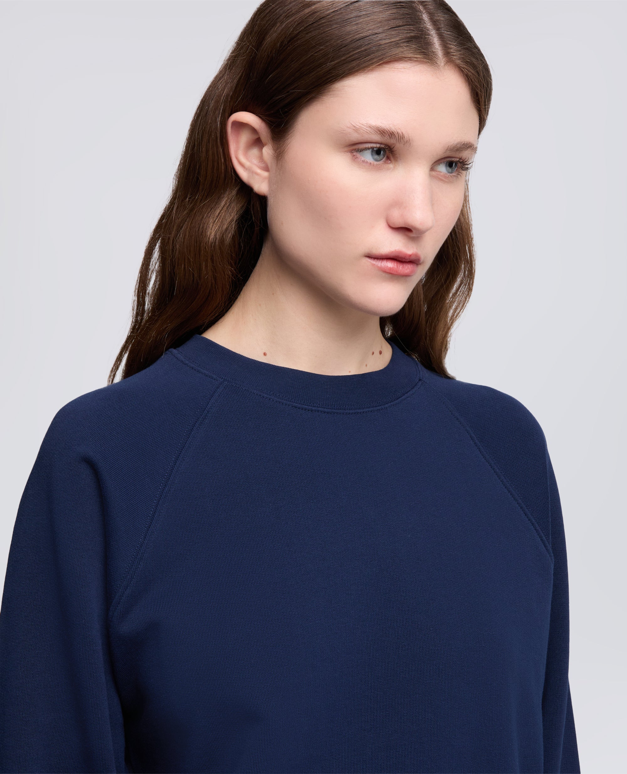 FELPA APERTA DI COTONE ORGANICO-BLU-BLUE-AZUL-BLAU-BLEU