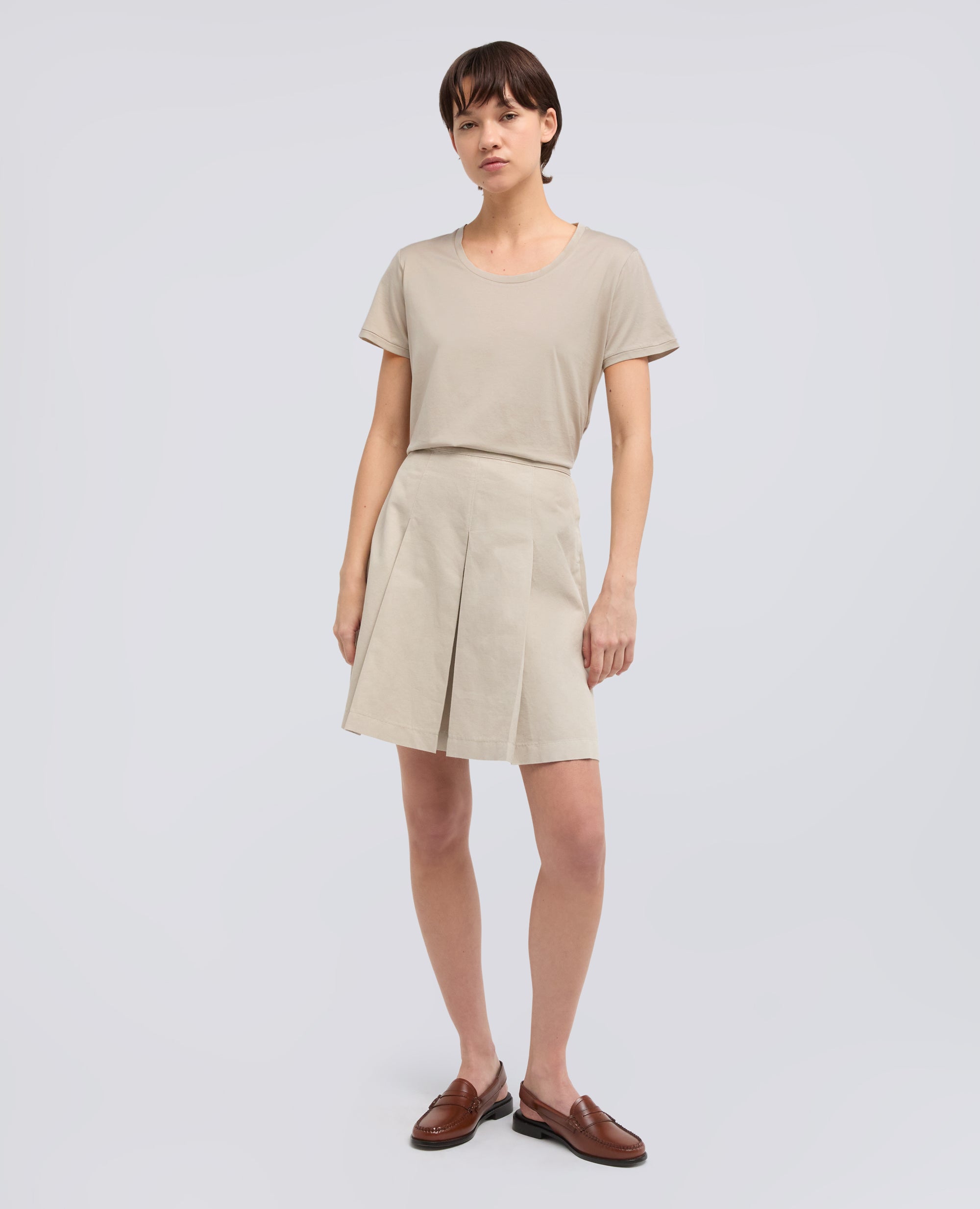 T-SHIRT IN JERSEY DI COTONE-SABBIA-SAND-ARENA-SAND-SABLE