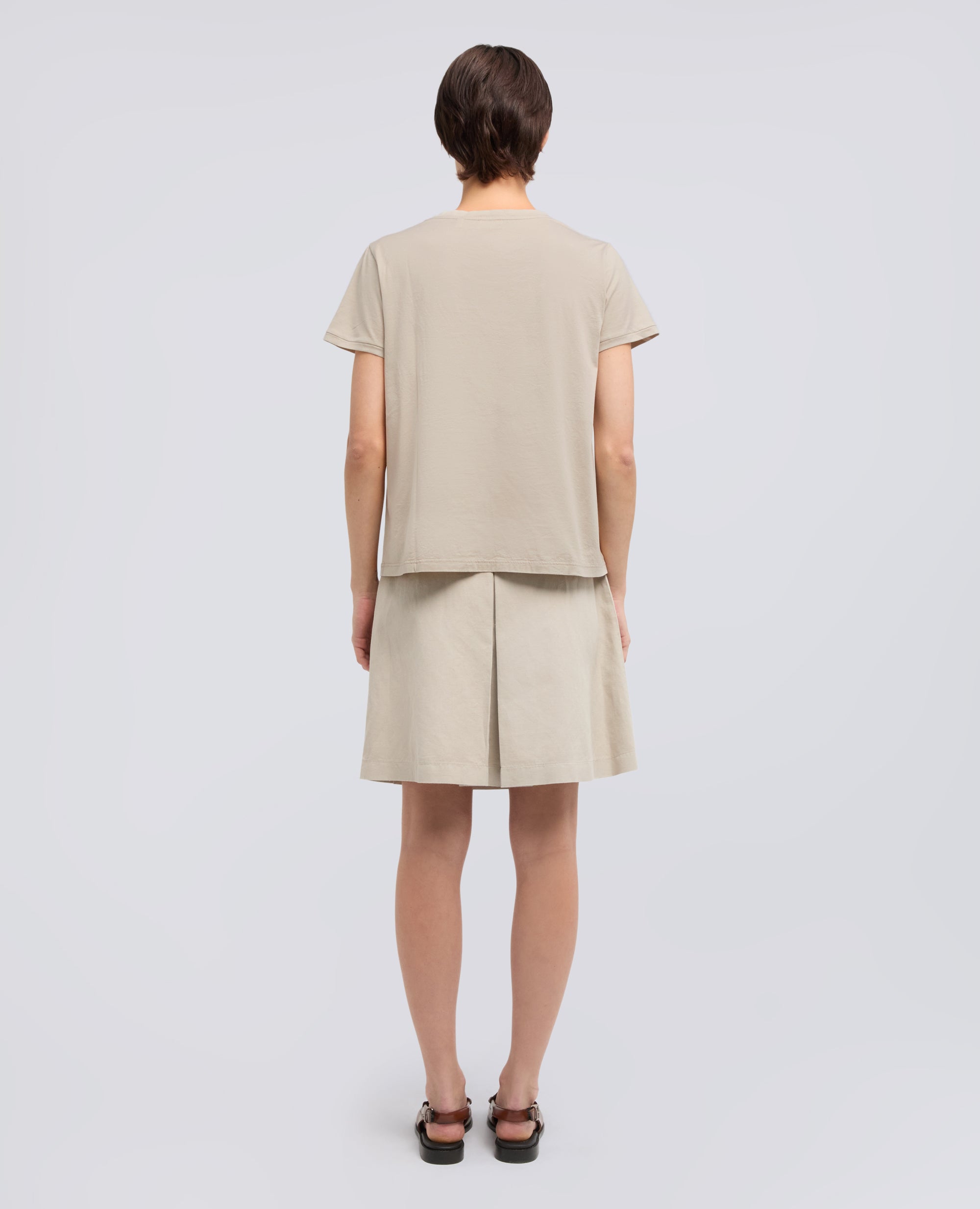 T-SHIRT IN JERSEY DI COTONE-SABBIA-SAND-ARENA-SAND-SABLE