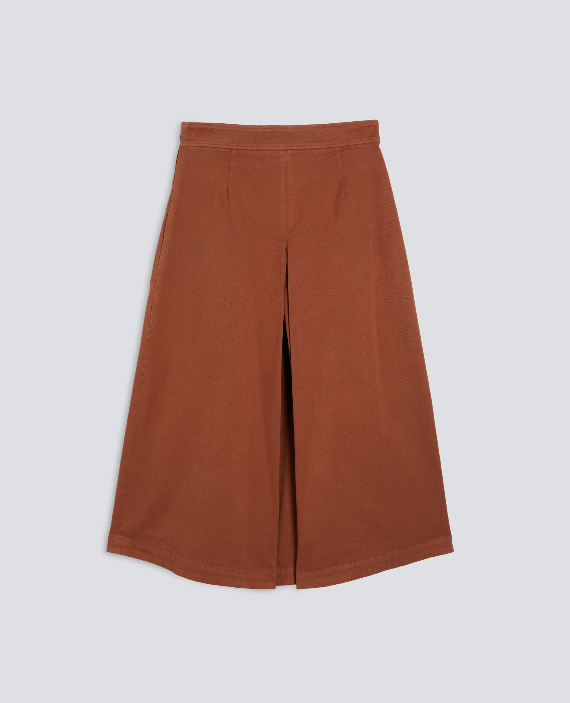 GONNA PANTALONE IN GABARDINA DI COTONE-MARRONE-BROWN-MARR¢N-BRAUN-MARRON