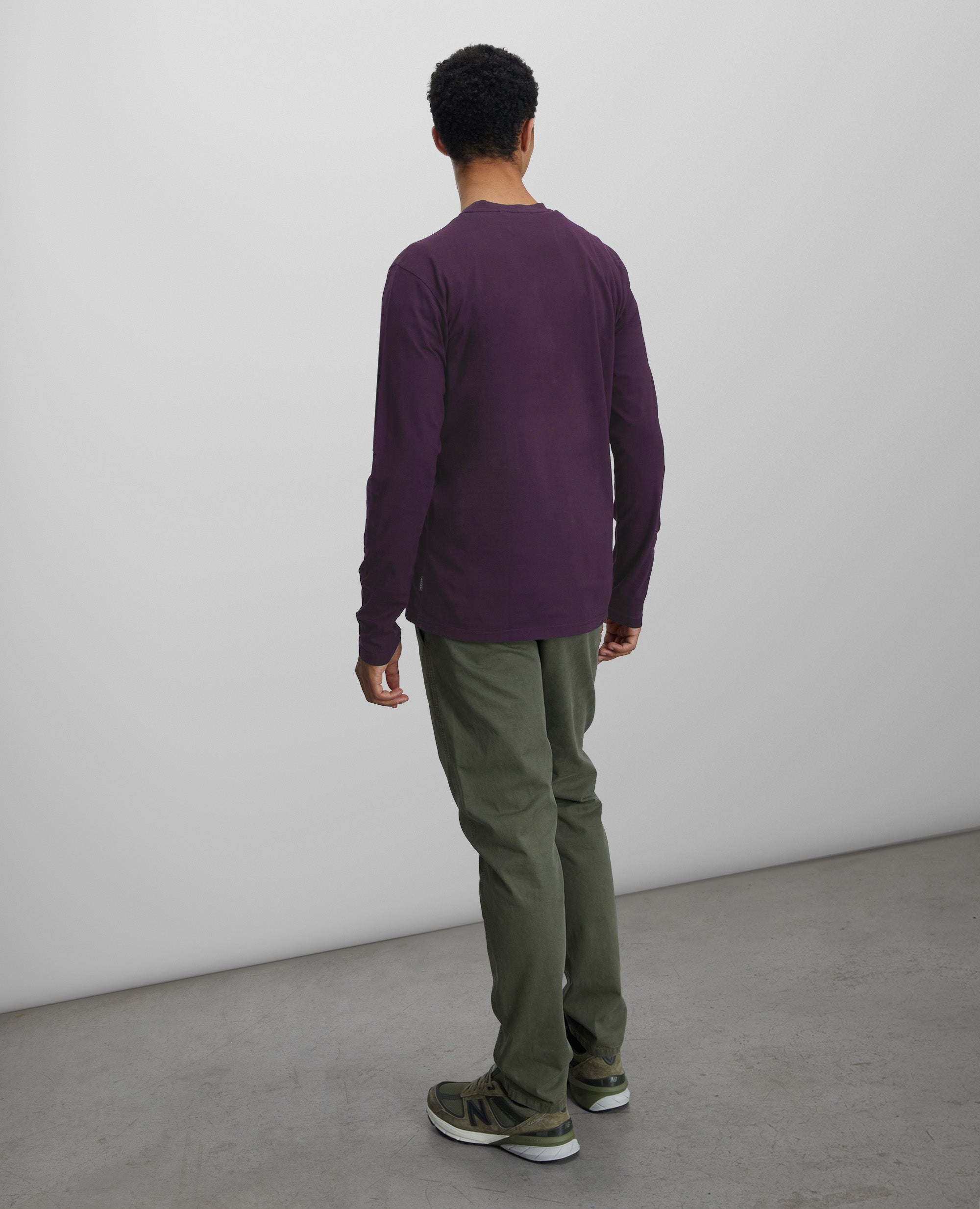 T-SHIRT A MANICHE LUNGHE SILENZIO-BORDEAUX-BURGUNDY-BURDEOS-BURGUNDERROT-BORDEAUX