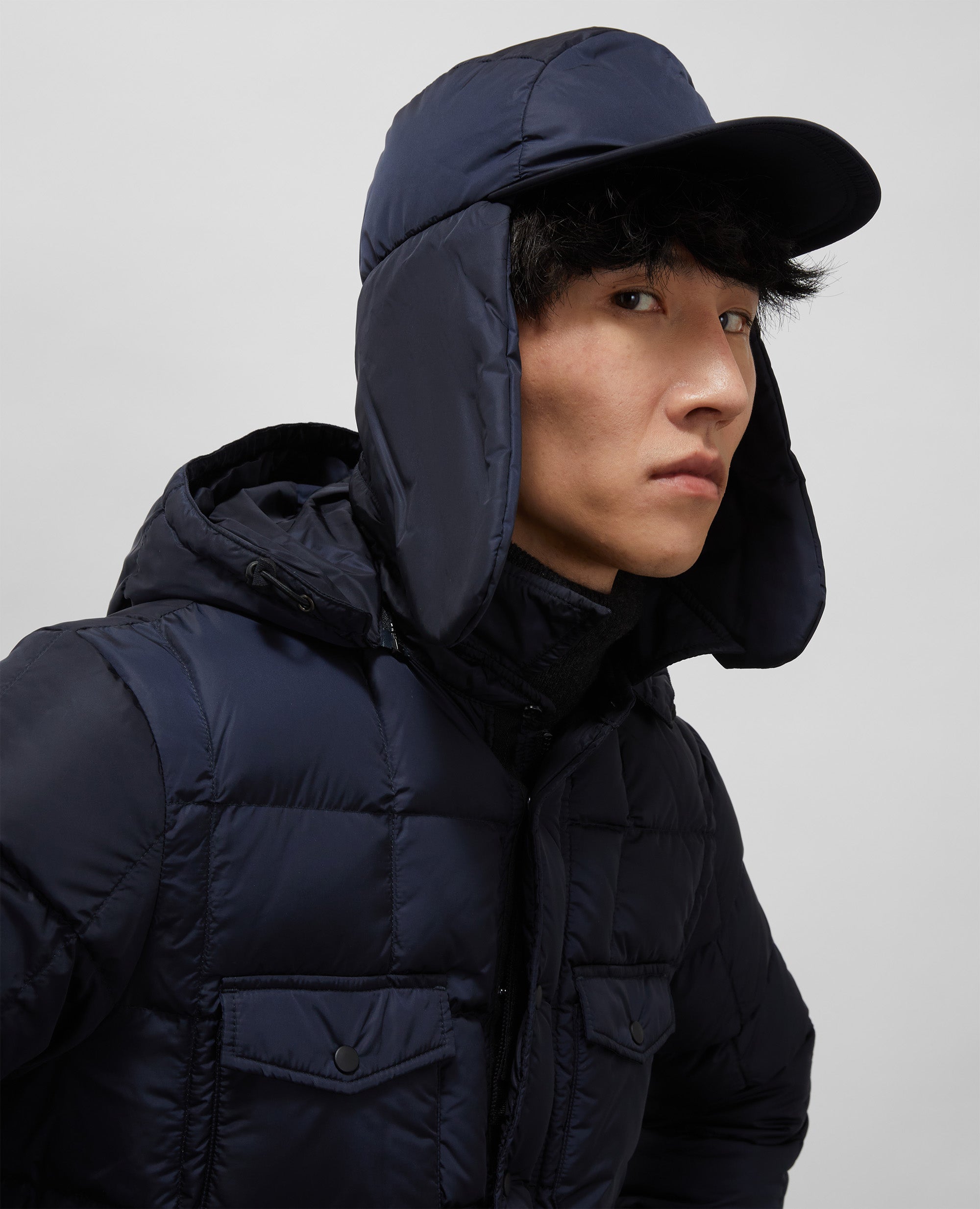 CAPPELLO IMBOTTITO IN NYLON RICICLATO-NAVY-NAVY-AZUL MARINO-NAVY-NAVY