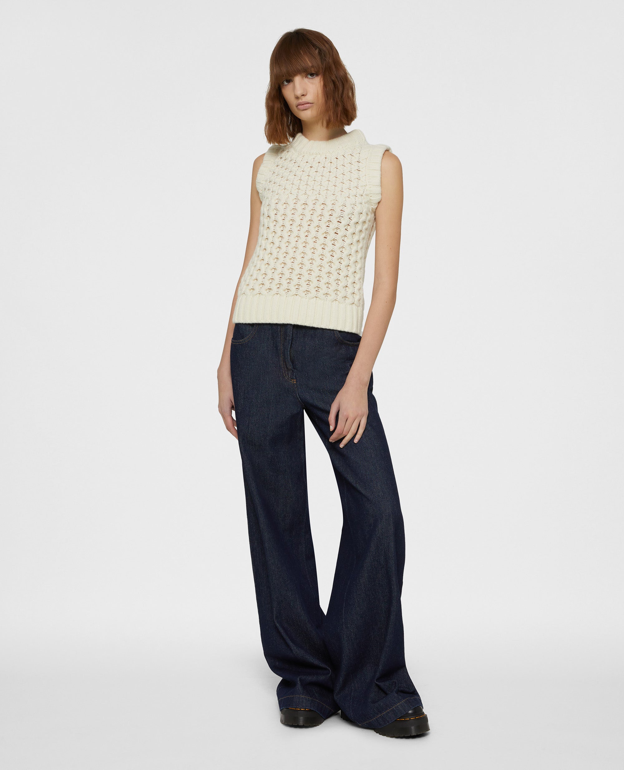 MAGLIONE SENZA MANICHE IN LANA VERGINE SUPER FINE-NATURA-NATURA-NATURA-NATURA-NATURA