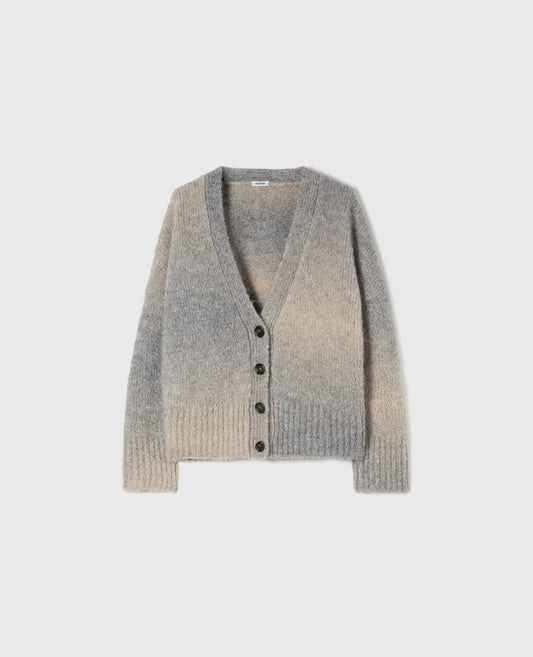 CARDIGAN EFFETTO SFUMATO IN ALPACA-GRG MELANGE-GRG MELANGE-GRG MELANGE-GRG MELANGE-GRG MELANGE