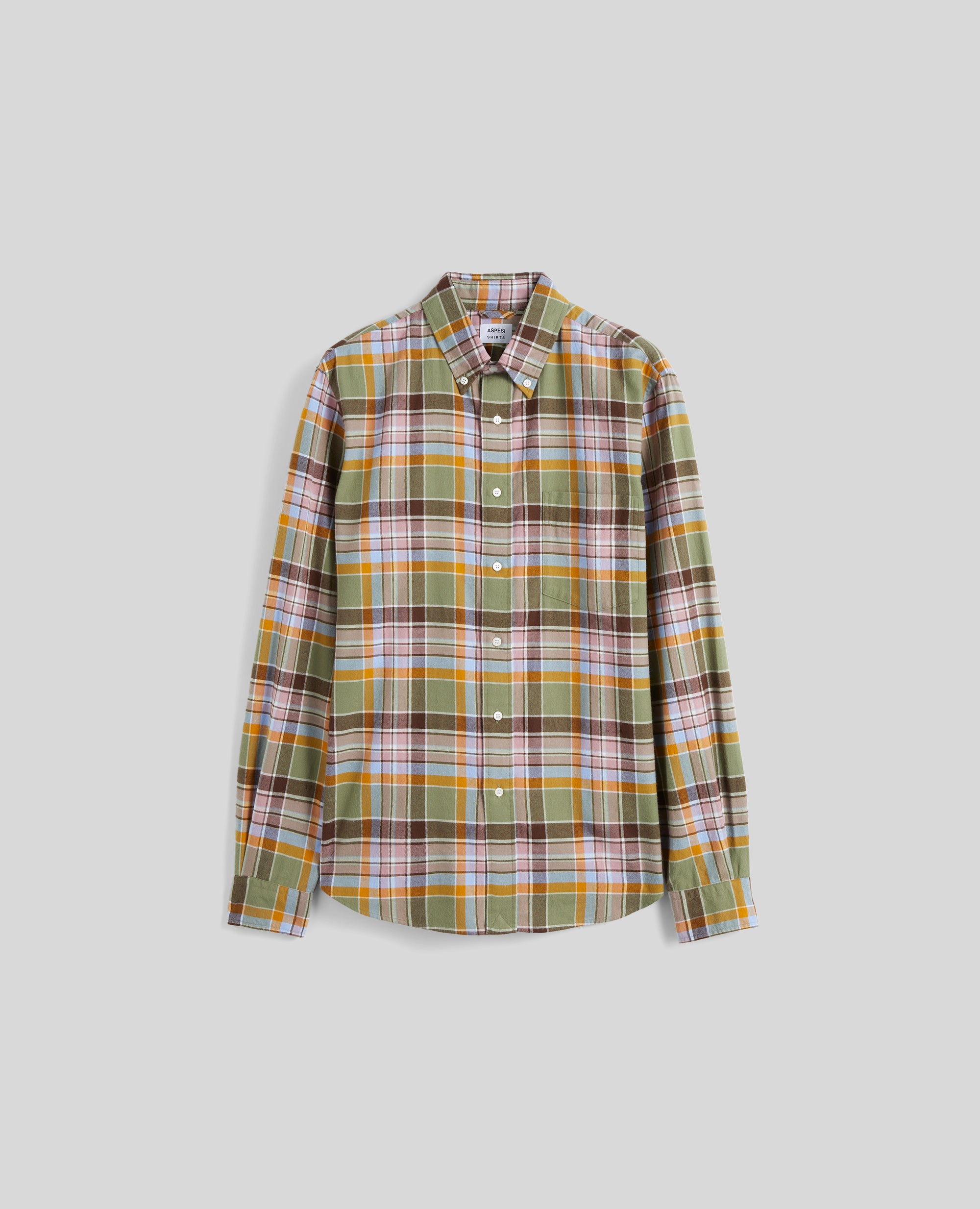 CAMICIA IN FLANELLA DI COTONE MADRAS B.D NEW MAGRA 2-CHECK-CHECK-CHECK-CHECK-CHECK