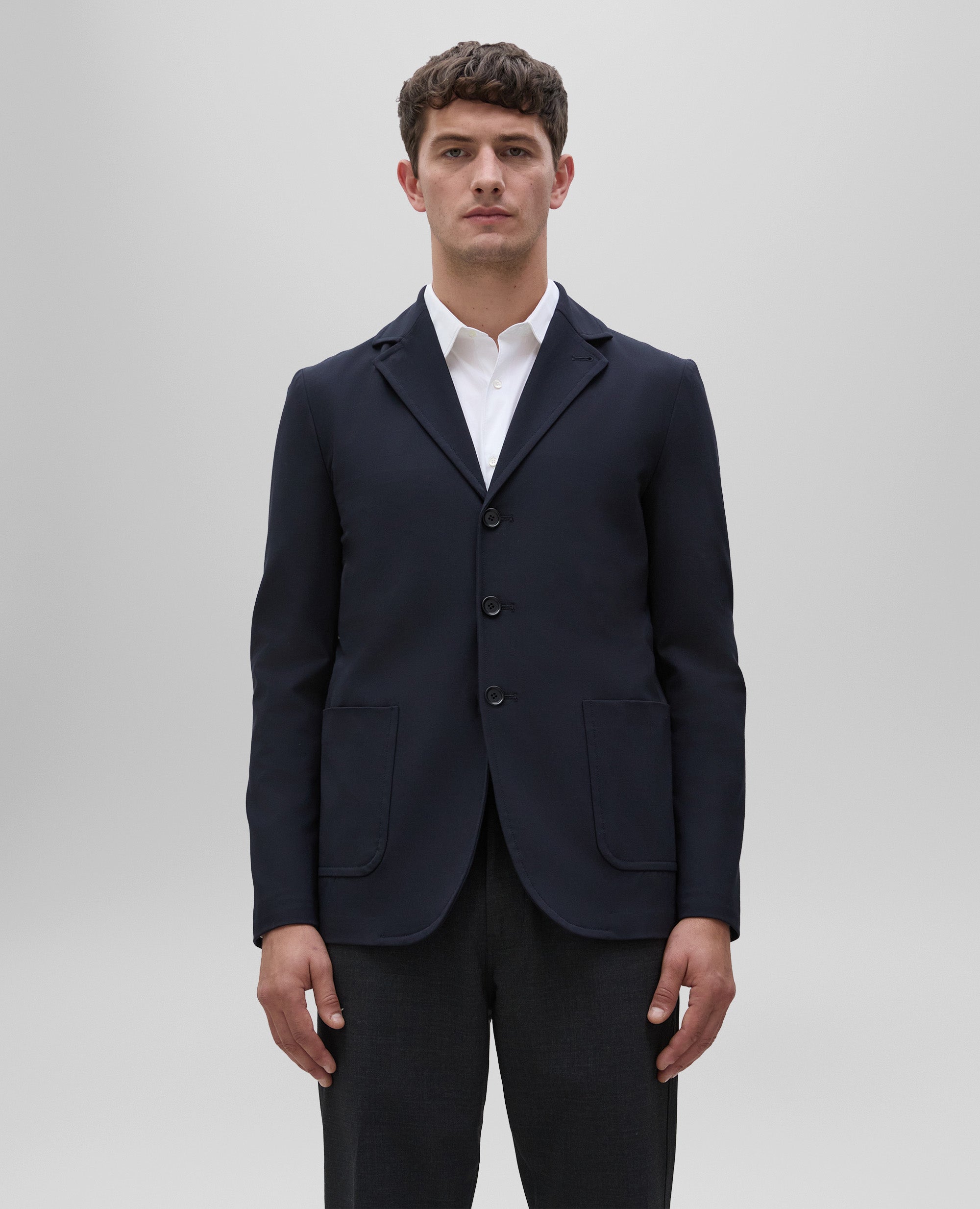 BLAZER ISAAC IN FLANELLA-NAVY-NAVY-AZUL MARINO-NAVY-NAVY