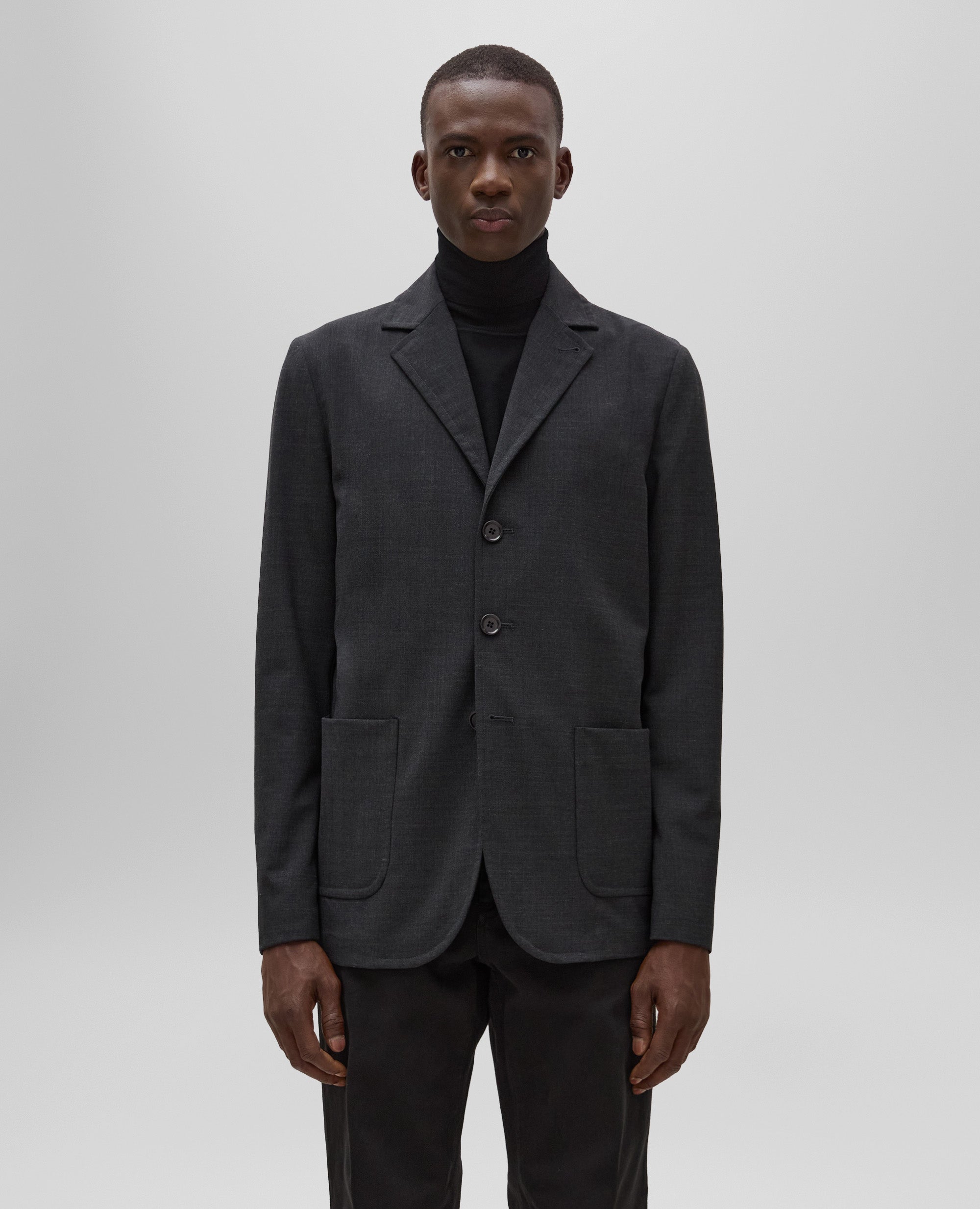 BLAZER ISAAC IN FLANELLA-ANTRACITE-CHARCOAL-ANTRACITA-ANTHRAZIT-ANTHRACITE