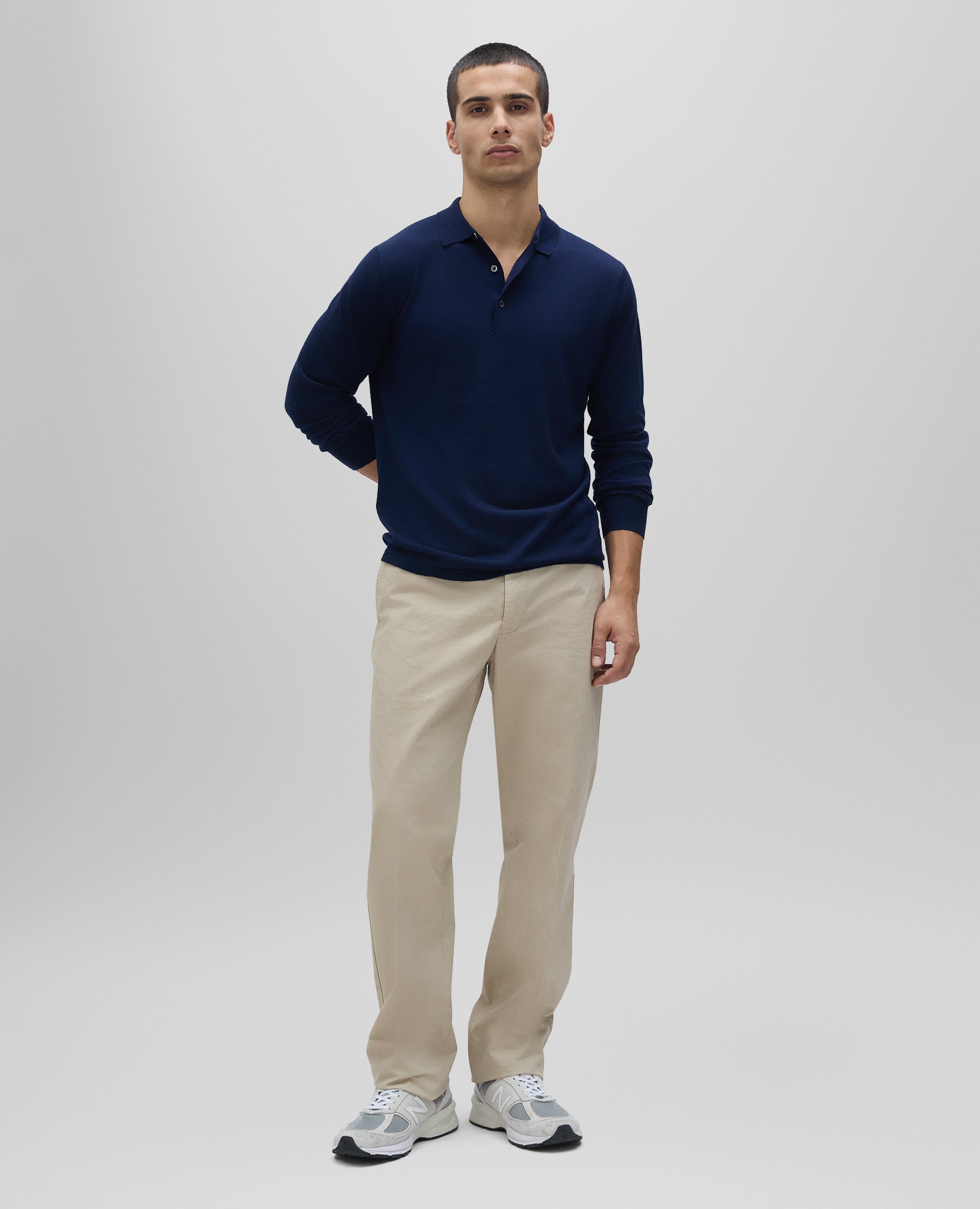 PANTALONE NEW HERMAN IN GABARDINA DI COTONE-SABBIA-SAND-ARENA-SAND-SABLE