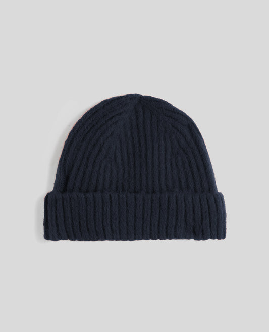 CAPPELLO IN LANA SHETLAND GARZATA-NAVY-NAVY-AZUL MARINO-NAVY-NAVY