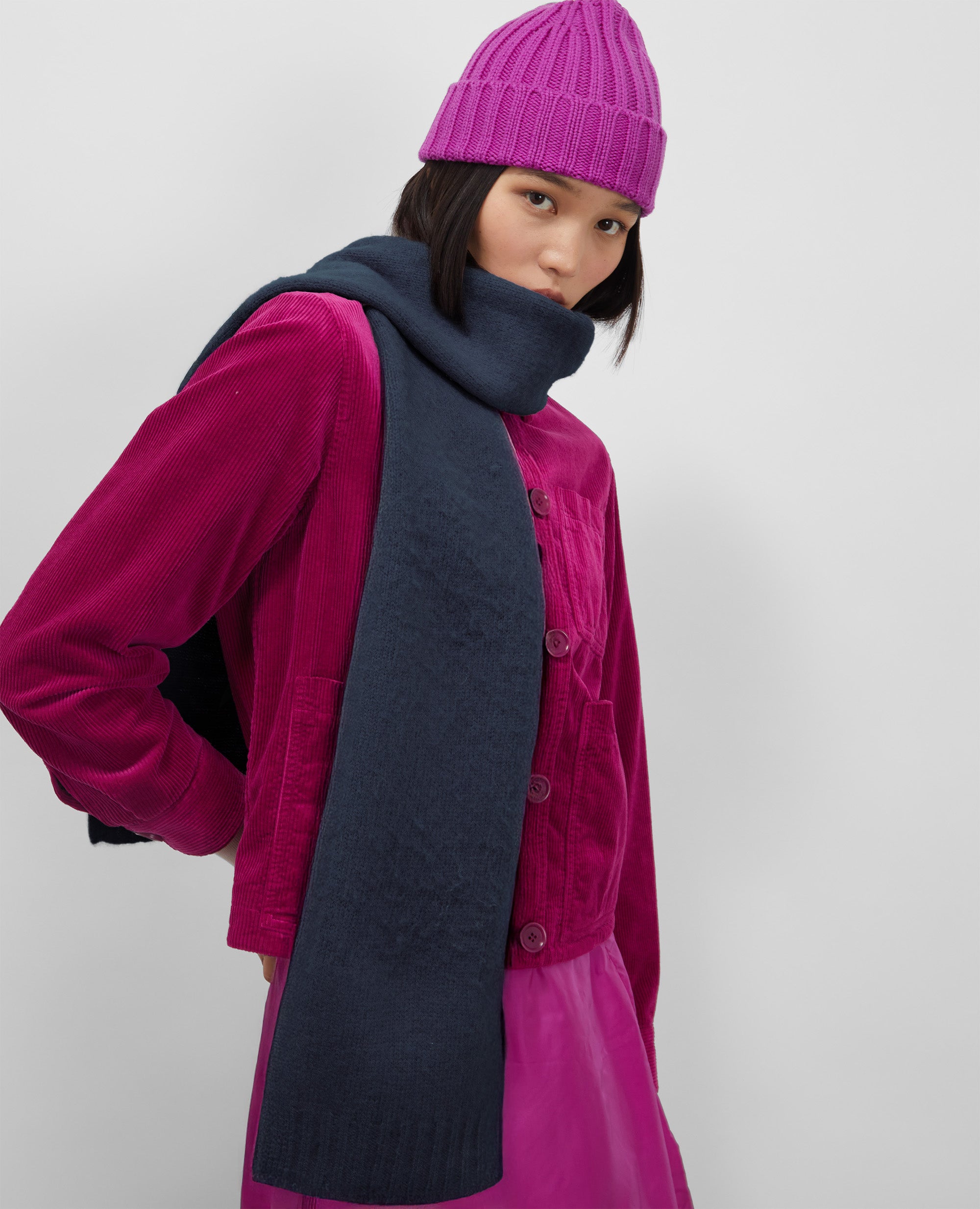 SCIARPA MOD.1E05(W+M-NAVY-NAVY-AZUL MARINO-NAVY-NAVY