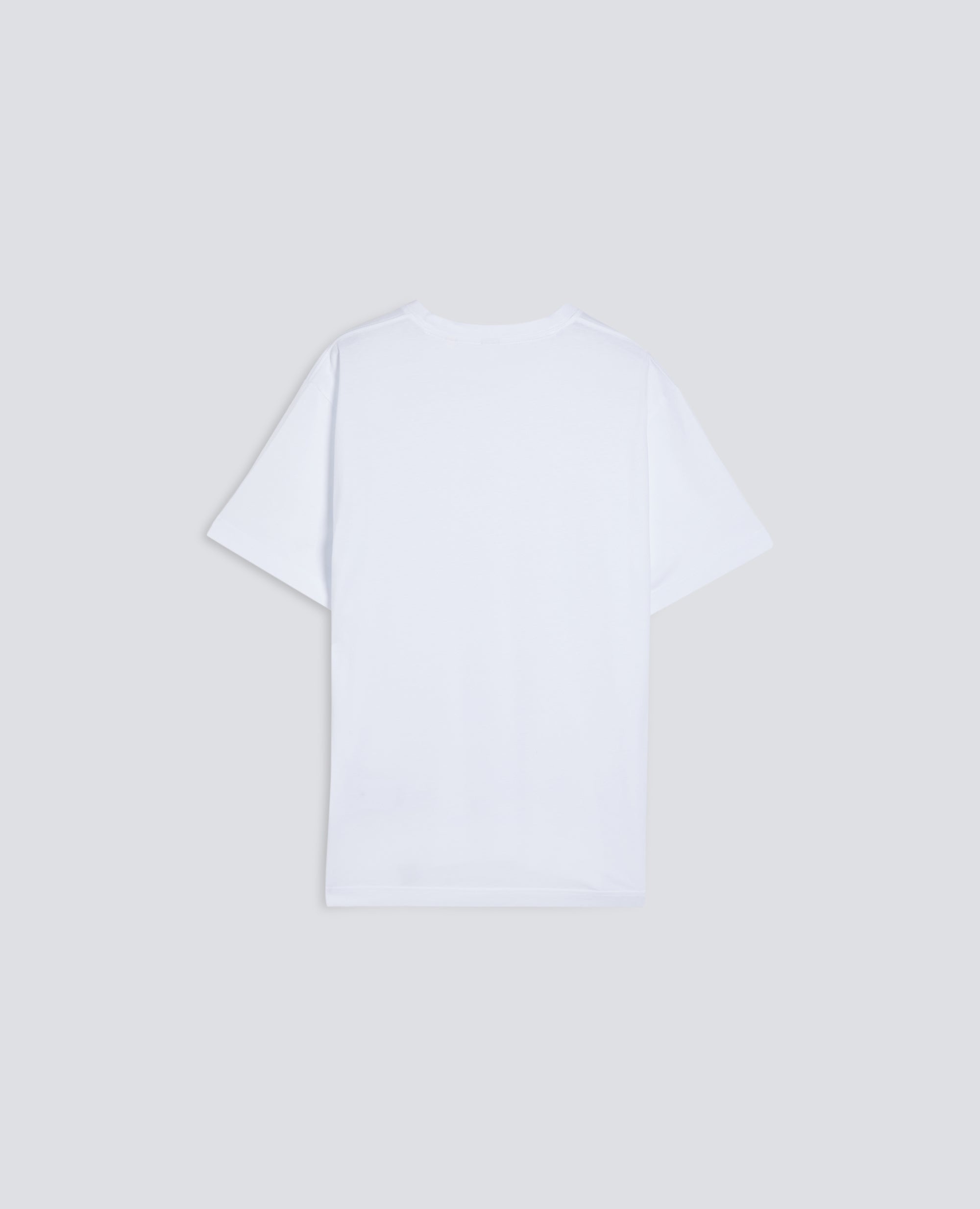 T-SHIRT IN JERSEY DI COTONE-BIANCO-WHITE-BLANCO-WEISS-BLANC
