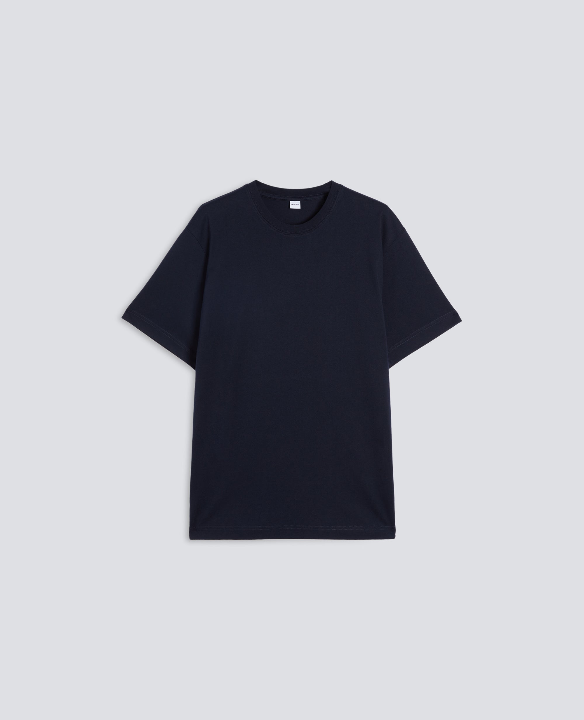 T-SHIRT IN JERSEY DI COTONE-NAVY-NAVY-AZUL MARINO-NAVY-NAVY