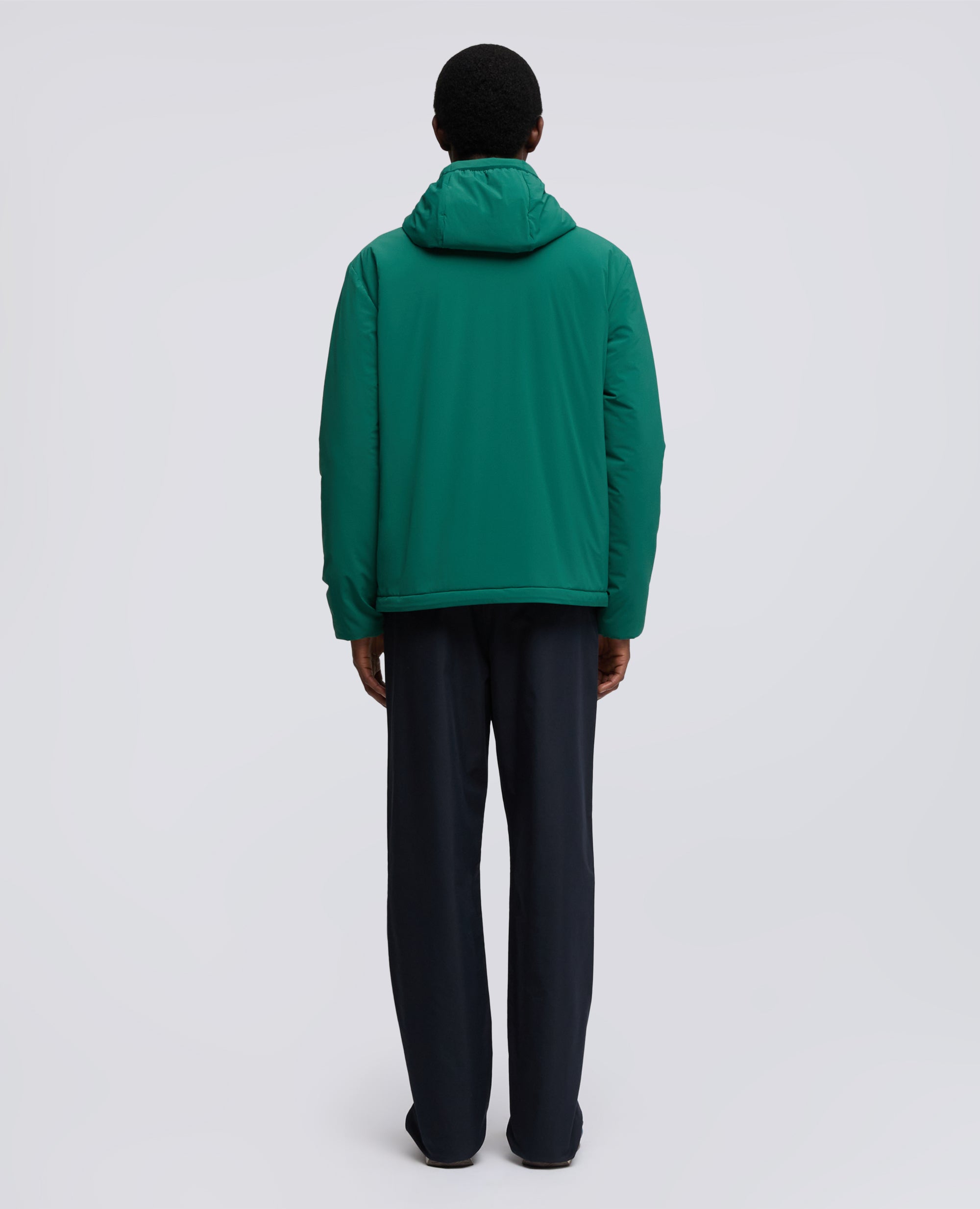 GIUBBOTTO CAPPUCCIO IN NYLON LEGGERO-VERDE-GREEN-VERDE-GRUN-VERT