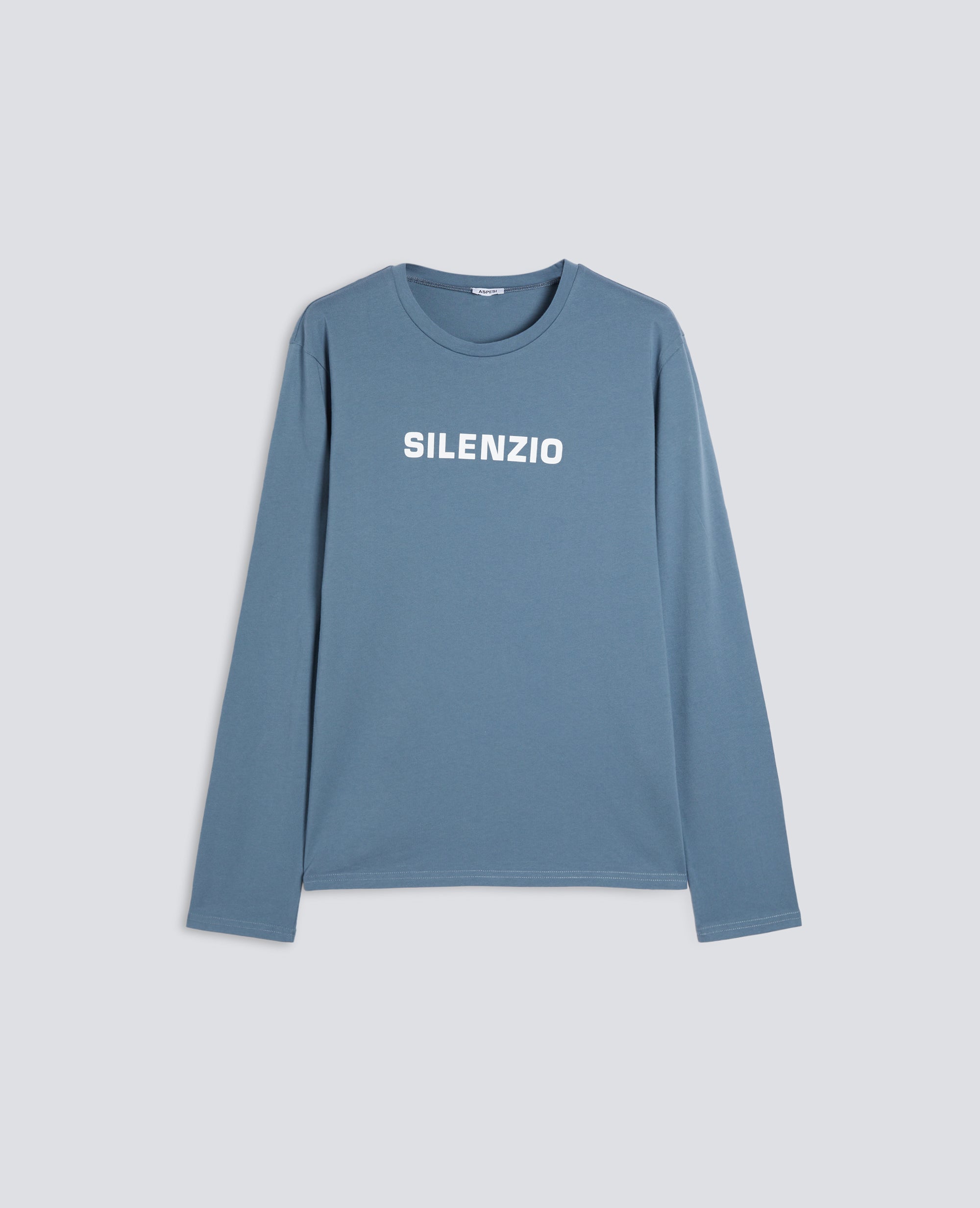 T-SHIRT MANICA LUNGA SILENZIO-AVIO-AIR FORCE BLUE-AZUL MILITAR-AIR-BLEU AVIATION