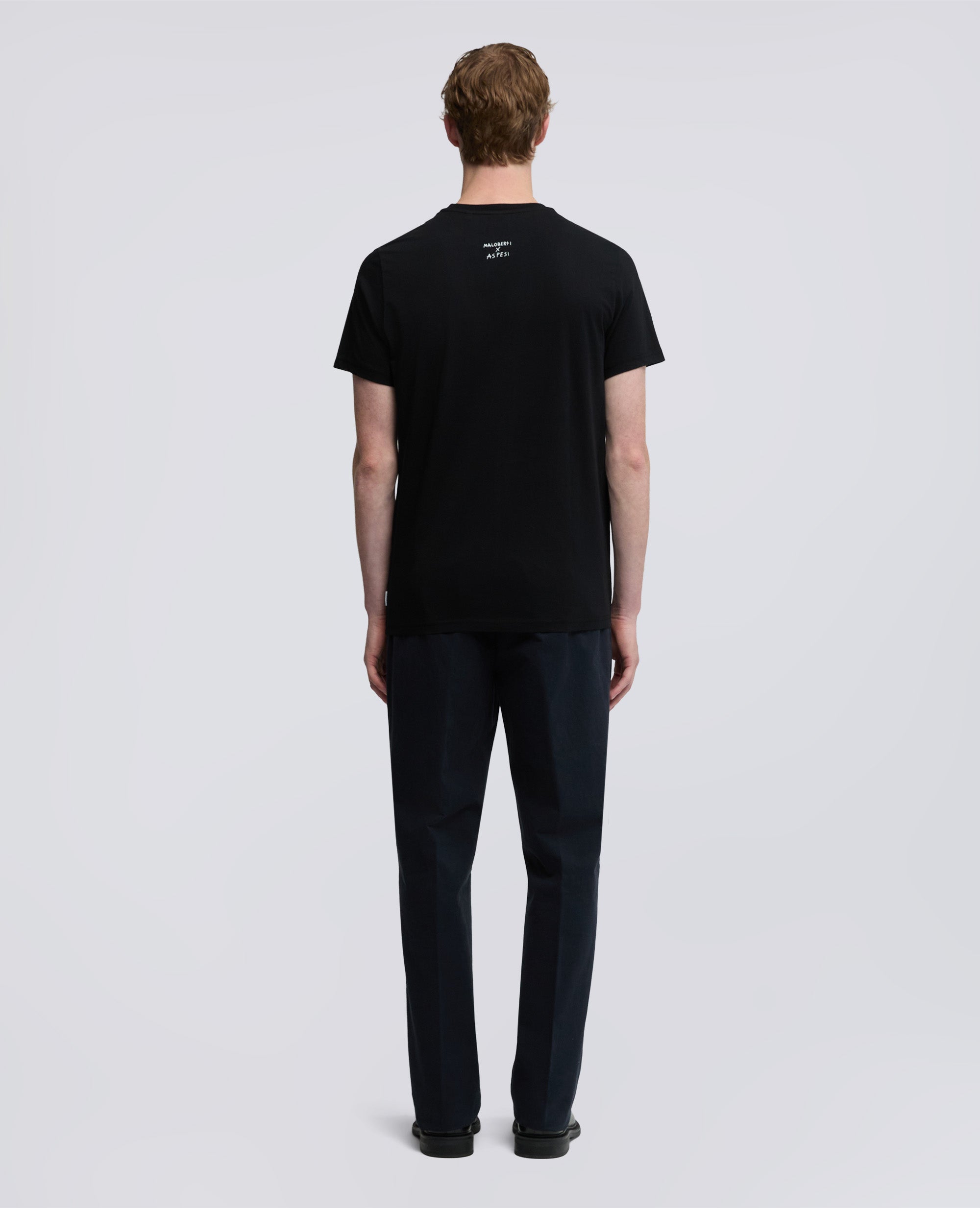 T-SHIRT IN JERSEY DI COTONE CON STAMPA - POESIA-NERO-BLACK-NEGRO-SCHWARZ-NOIR