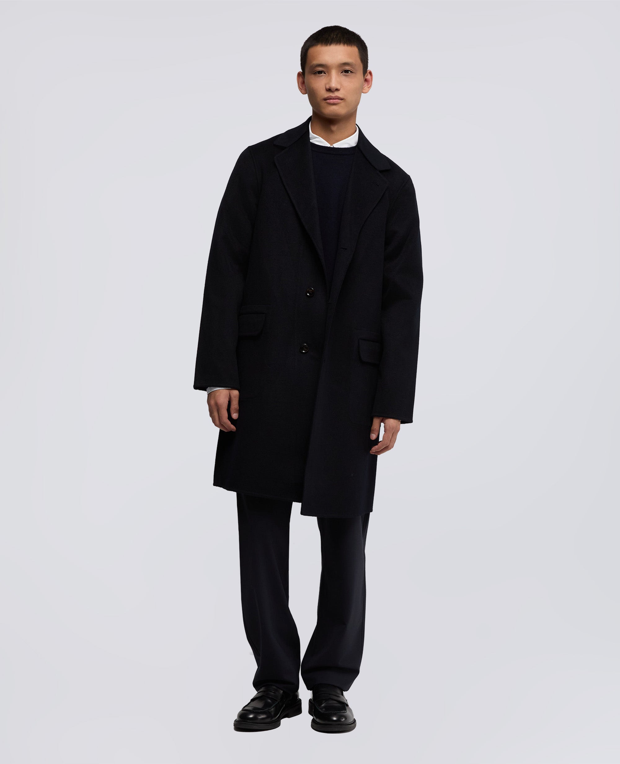 CAPPOTTO FRANZ IN DOUBLE DI LANA-NAVY-NAVY-AZUL MARINO-NAVY-NAVY