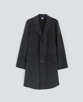 CAPPOTTO FRANZ IN DOUBLE DI LANA-ANTRACITE-CHARCOAL-ANTRACITA-ANTHRAZIT-ANTHRACITE