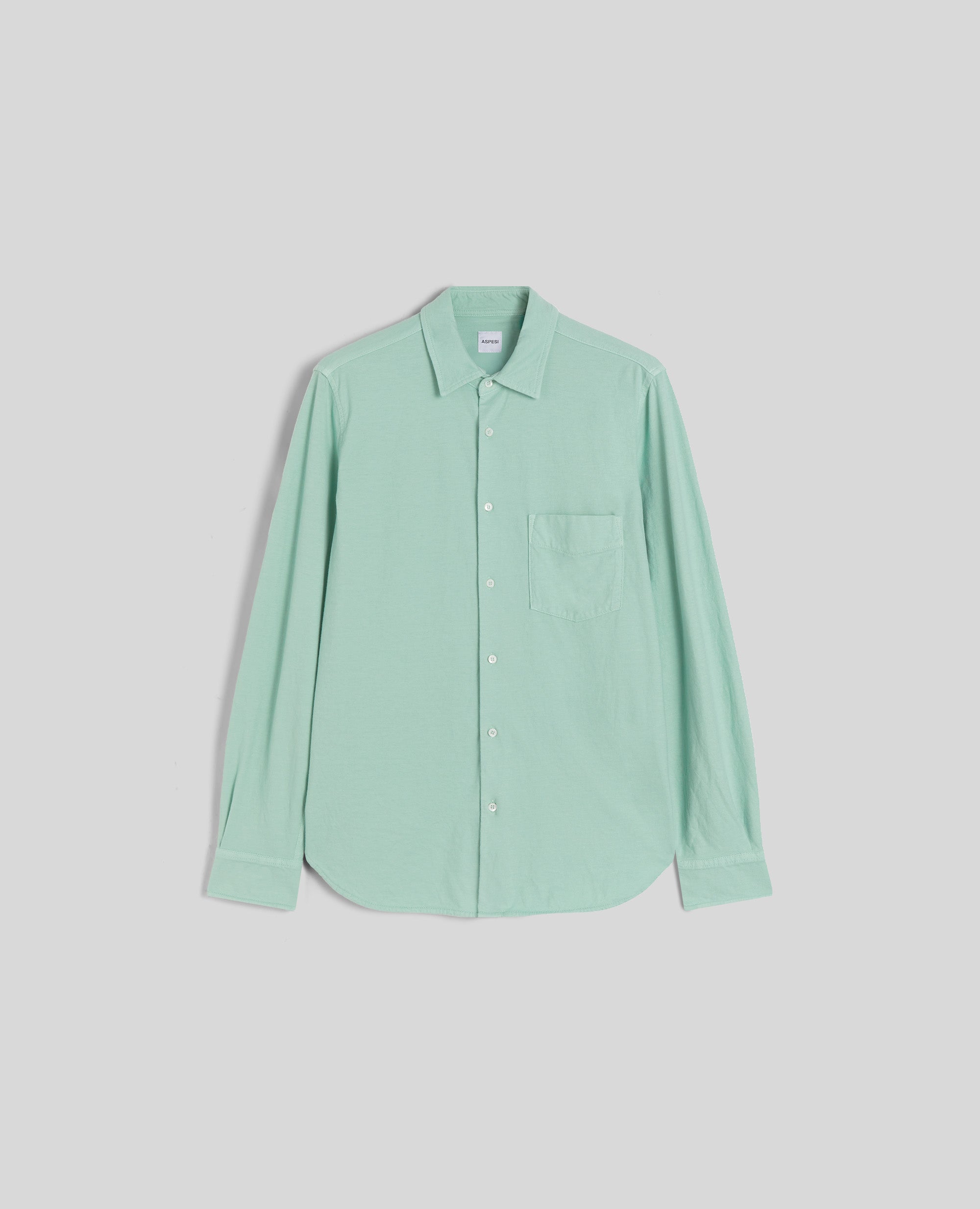 CAMICIA IN JERSEY VELLUTATO-MENTA-MINT-MENTA-MENTA-MENTA