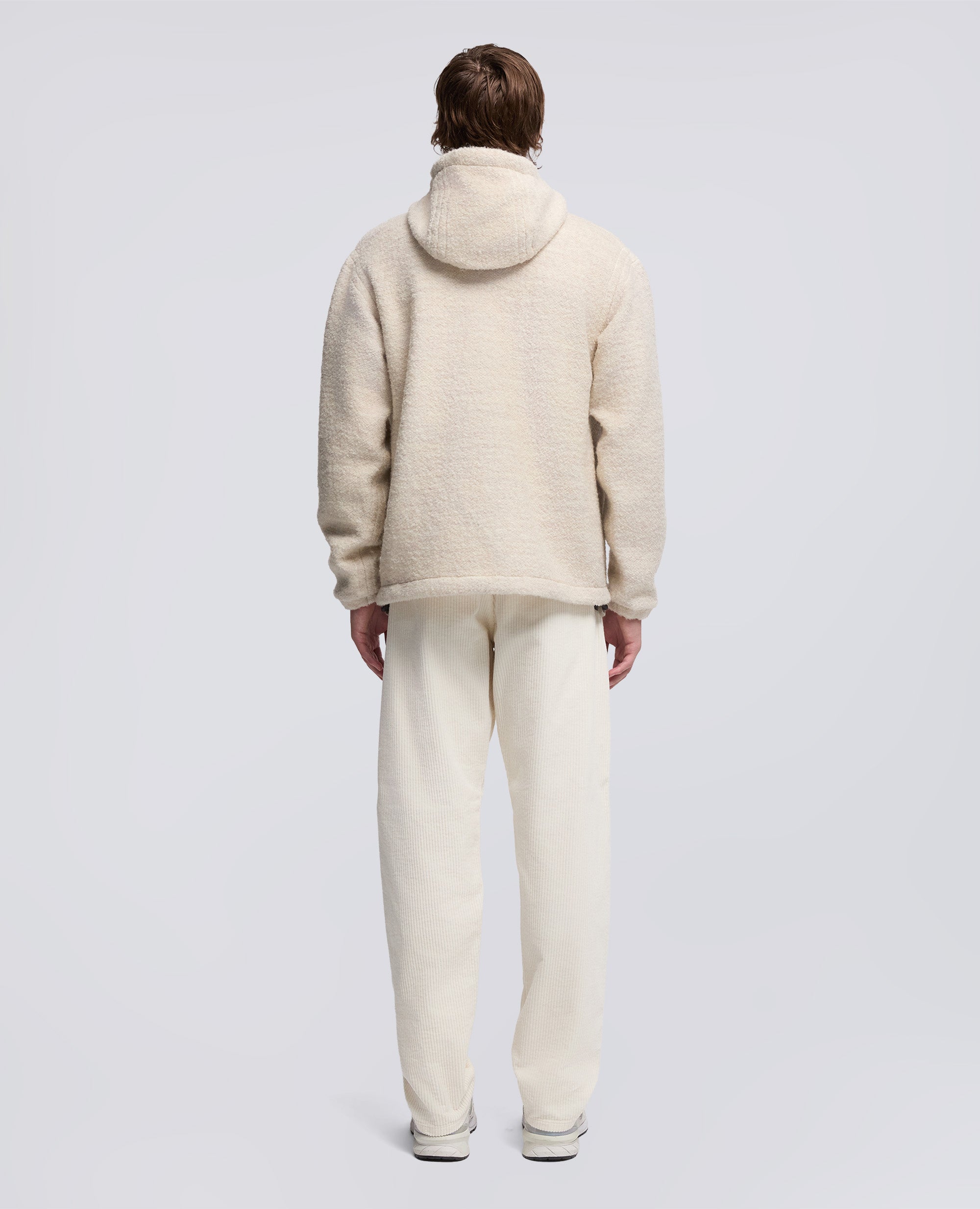 FELPA IN MISTO LANA CON CAPPUCCIO-NATURALE-NATURAL-NATURAL-NATURLICH-NATUREL