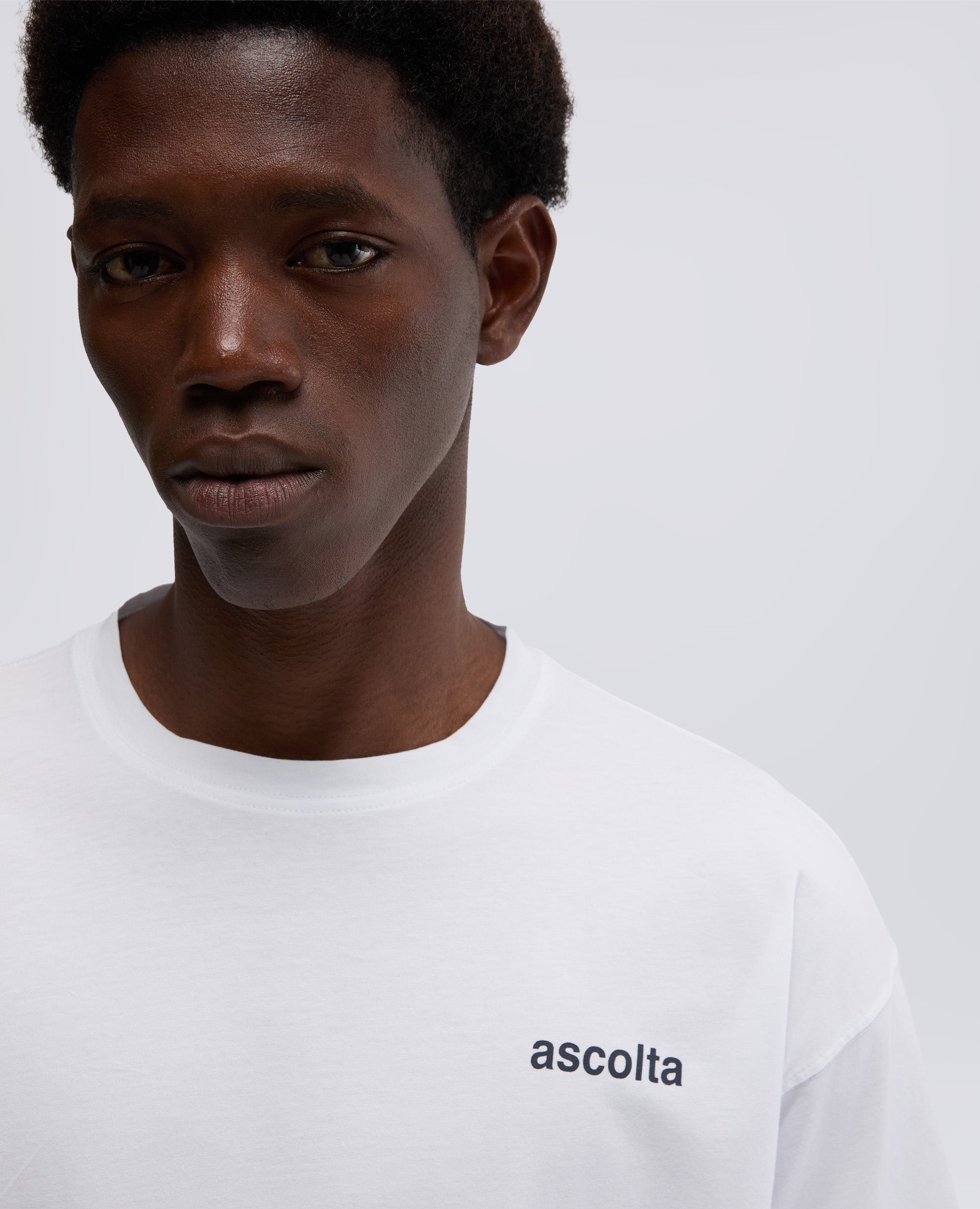 T-SHIRT GIROCOLLO IN COTONE-BIANCO-WHITE-BLANCO-WEISS-BLANC