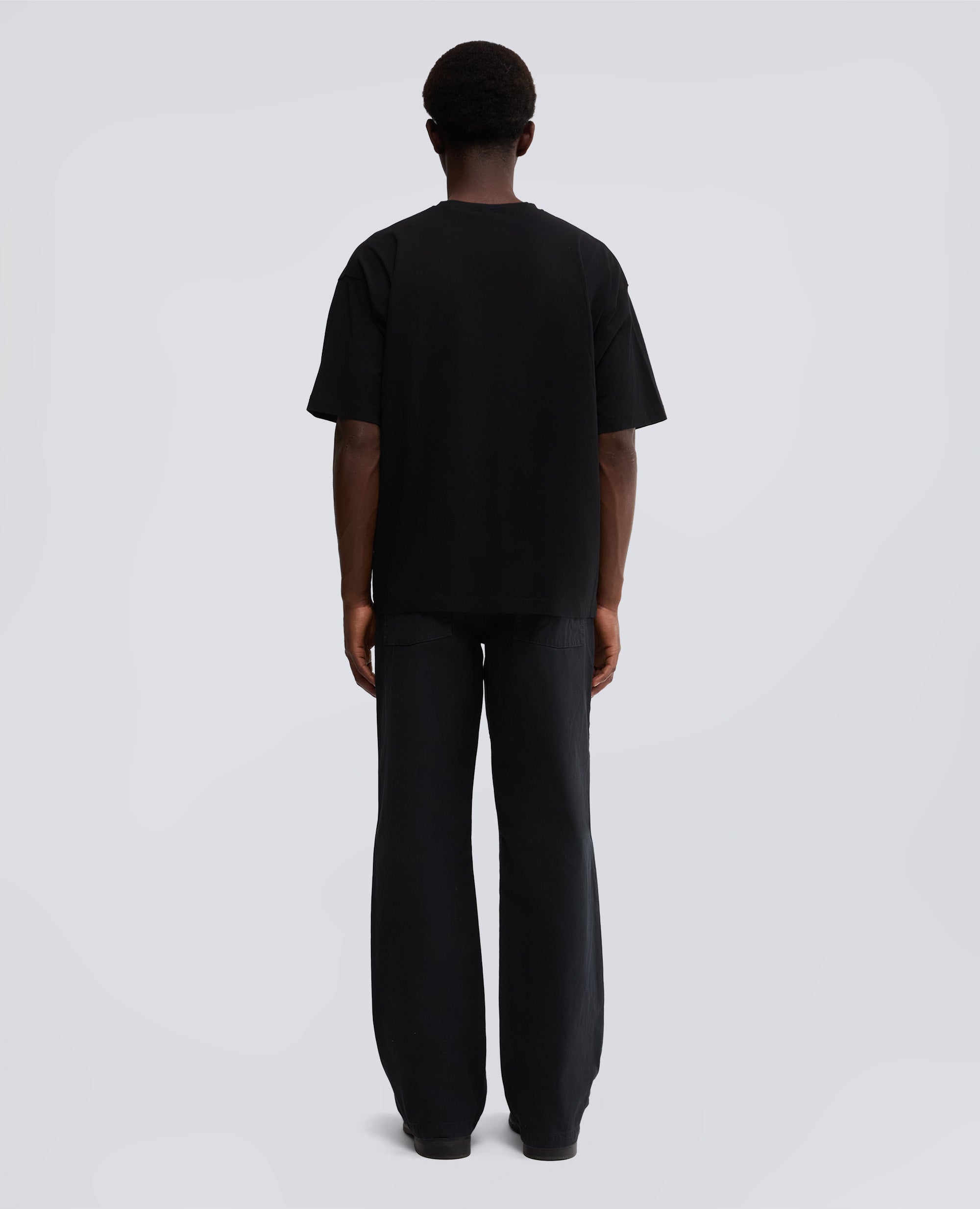 T-SHIRT GIROCOLLO IN JERSEY CON STAMPA-NERO-BLACK-NEGRO-SCHWARZ-NOIR