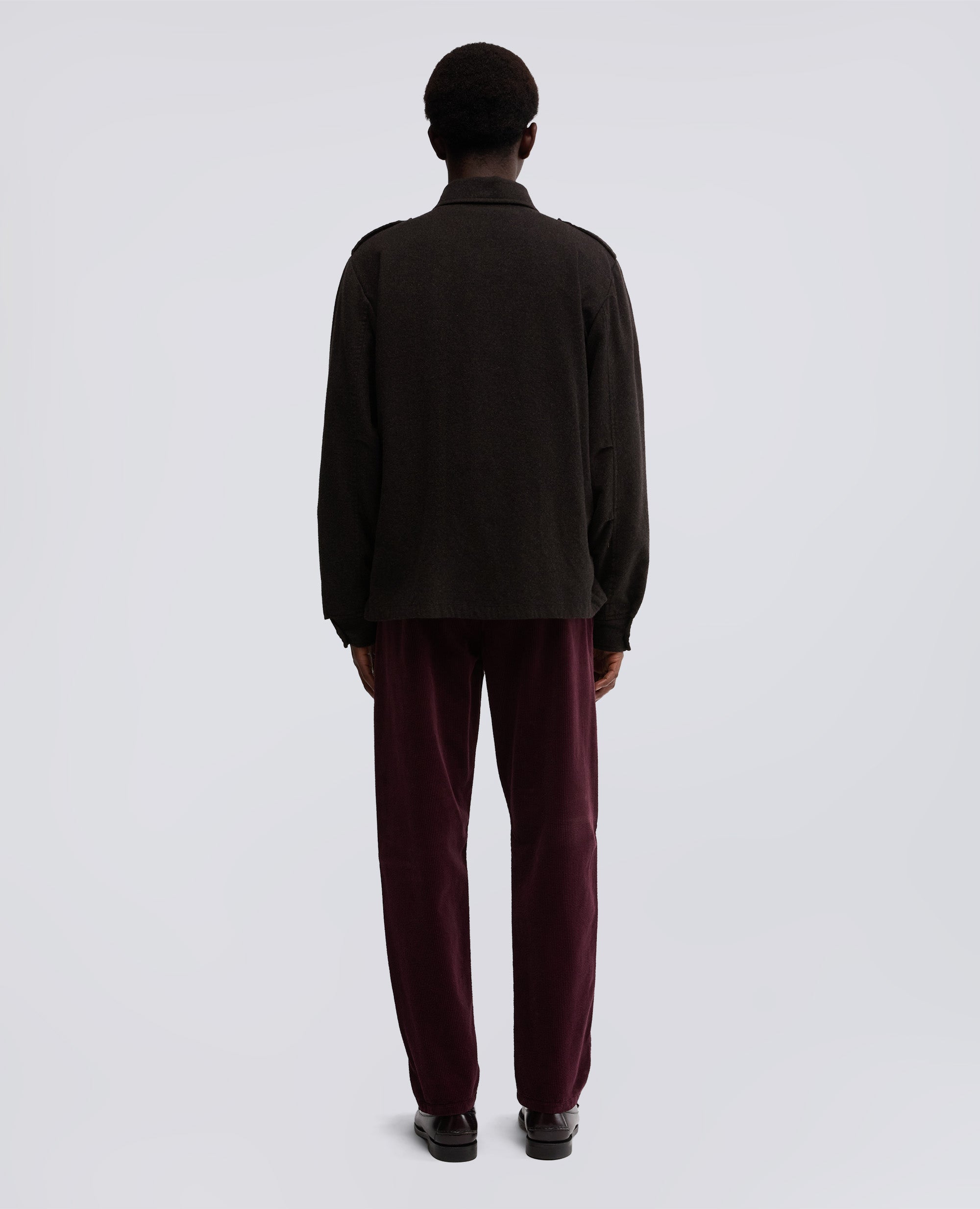 CAMICIA FIELD SHIRT IN FLANELLA-MARRONE-BROWN-MARR¢N-BRAUN-MARRON