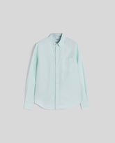 CAMICIA IN COTONE OXFORD CON COLLO BUTTON DOWN-ACQUA-AQUAMARINE-AGUA-AQUAMARINBLAU-AIGUE-MARINE