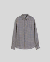 CAMICIA COMMA IN TWILL DI SETA-BLU-BLUE-AZUL-BLAU-BLEU