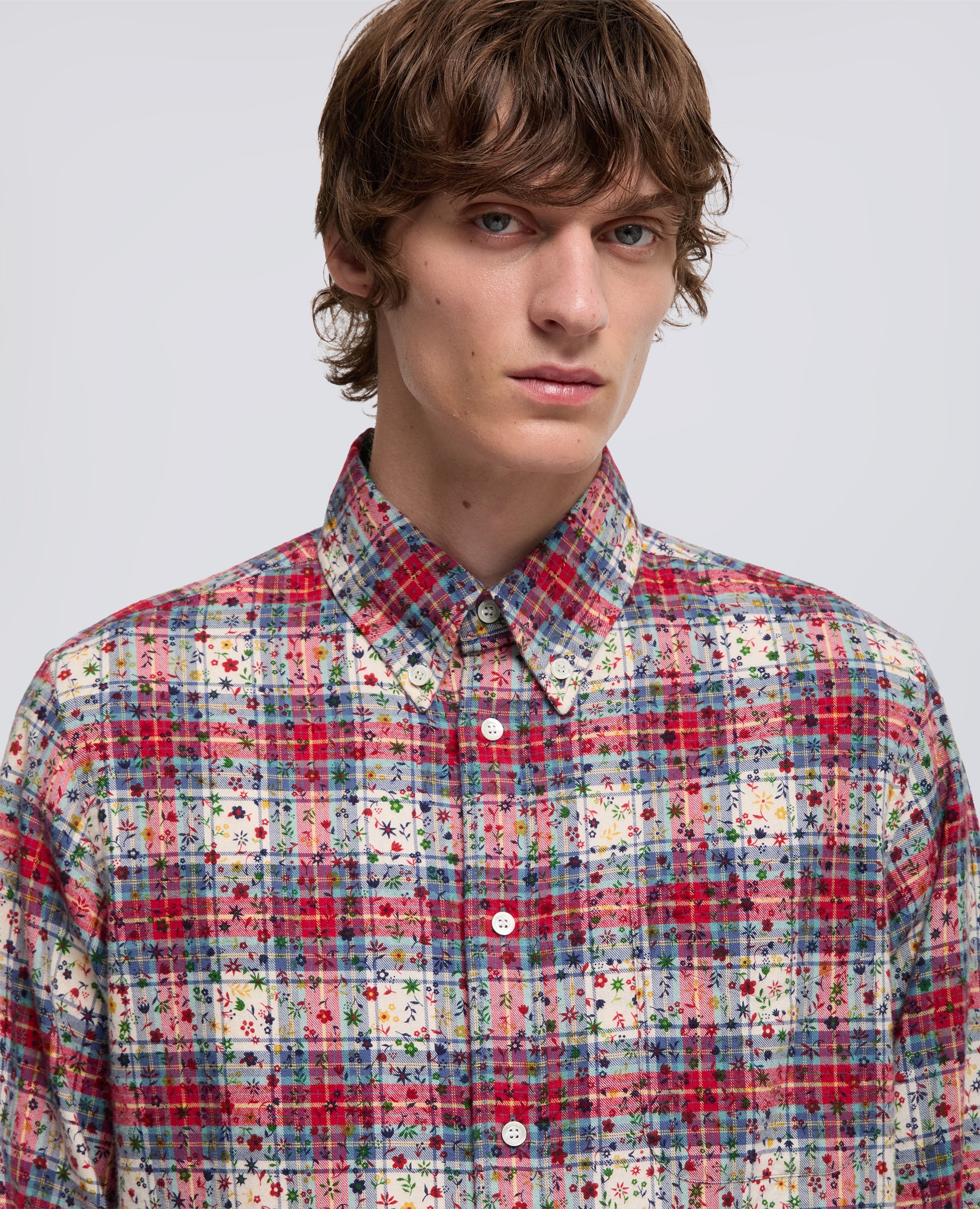 CAMICIA DROPS IN FLANELLA-MULTICOLOR-MULTICOLOR-MULTICOLOR-MULTICOLOR-MULTICOLOR