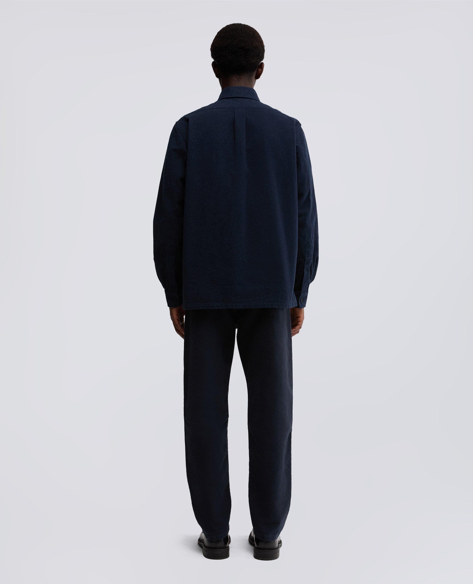 CAMICIA DROPS IN TWILL DI COTONE-NAVY-NAVY-AZUL MARINO-NAVY-NAVY