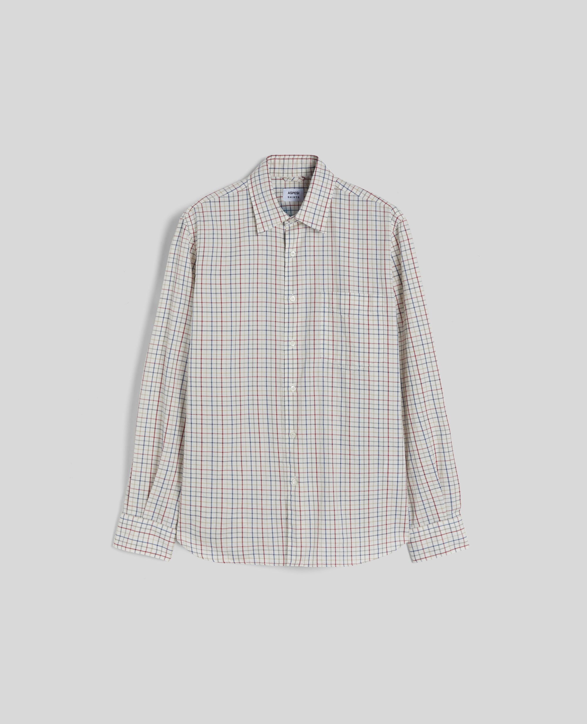 CAMICIA IN TWILL CHECK-NATURALE-NATURAL-NATURAL-NATURLICH-NATUREL
