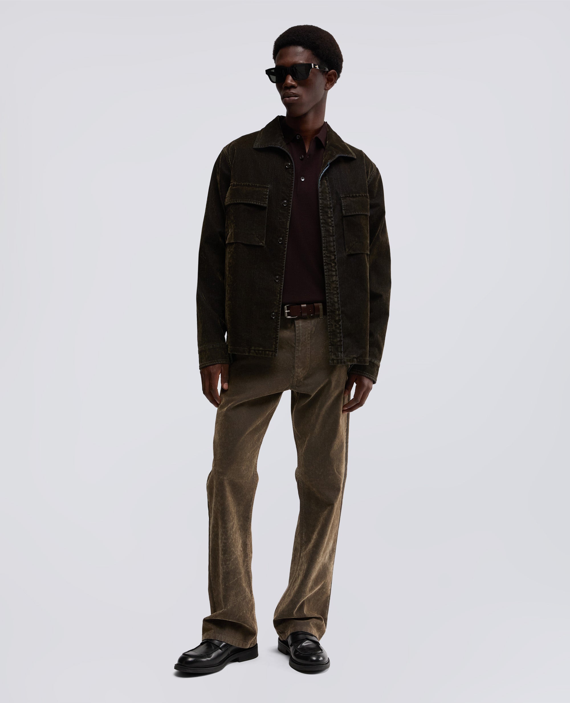 CAMICIA MILITARE IN DENIM-MILITARE-MILITARY-MILITAR-MILITAR-MILITAIRE