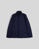 MINI FIELD JACKET COT IN LANA-NAVY-NAVY-AZUL MARINO-NAVY-NAVY