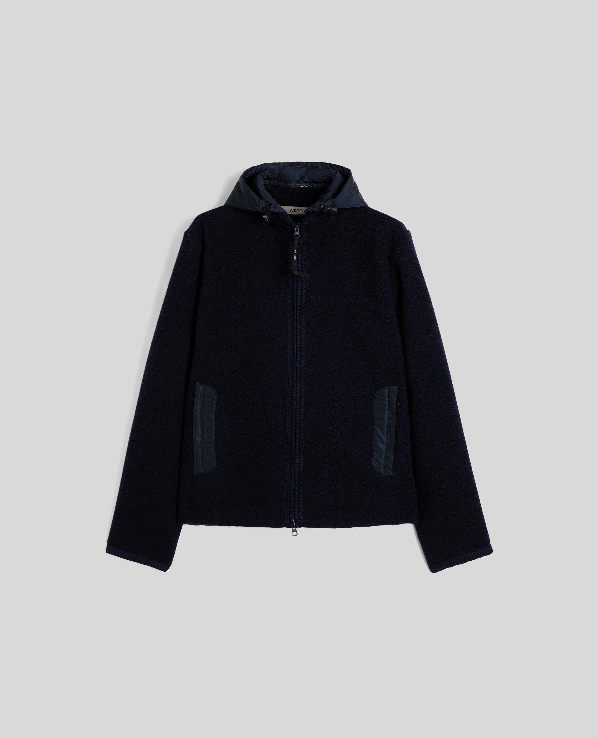 GIUBBOTTO WERNER IN LANA SHETLAND-NAVY-NAVY-AZUL MARINO-NAVY-NAVY